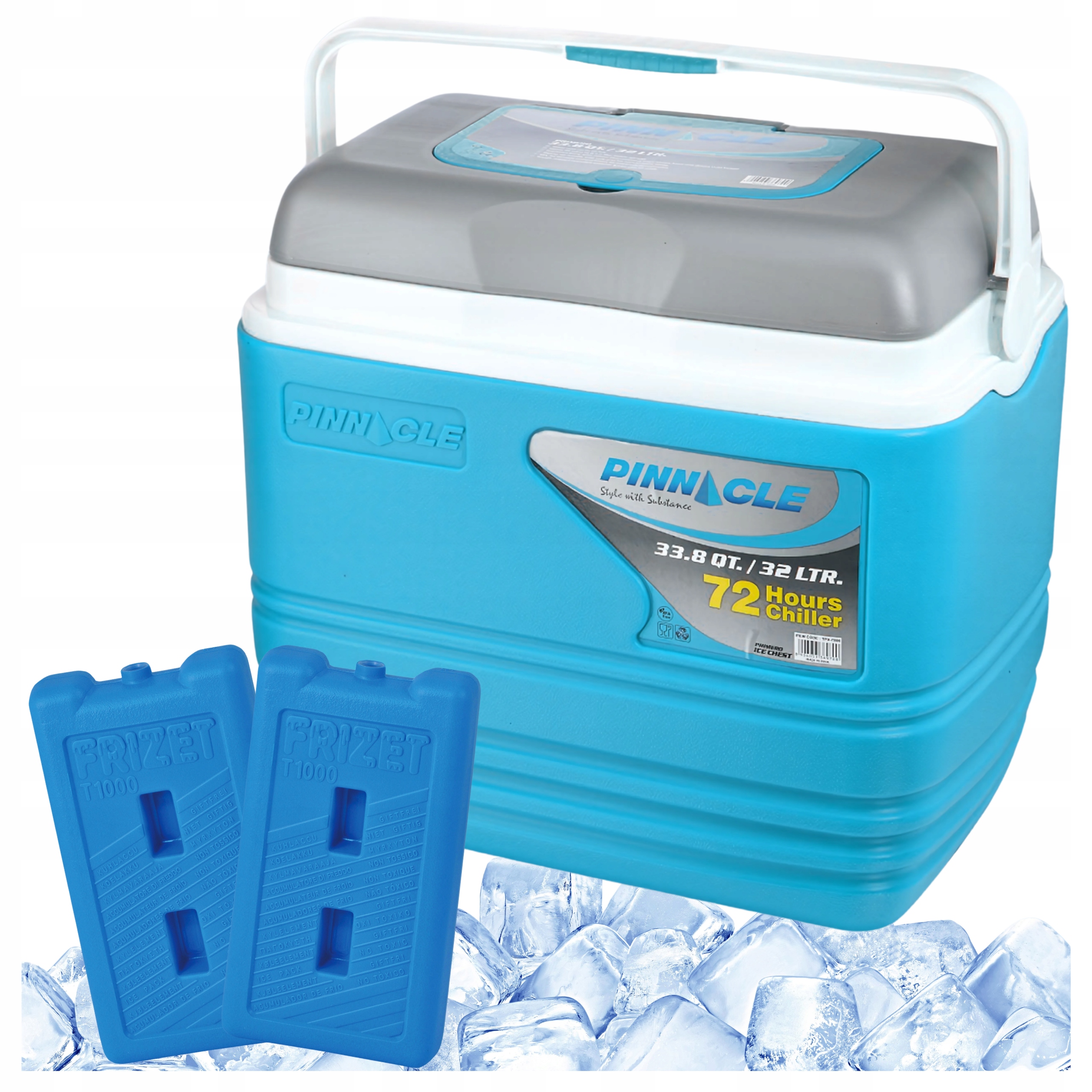 Sada turistické ledničky Pinnacle TPX7000 32L tyrkysová 2 náplně 1L