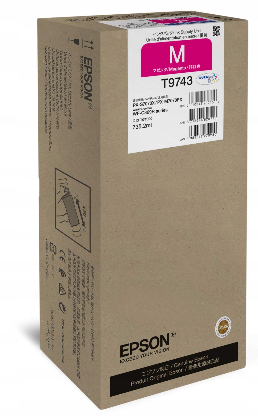 Inkoust Epson C13T974300 červený (magenta)
