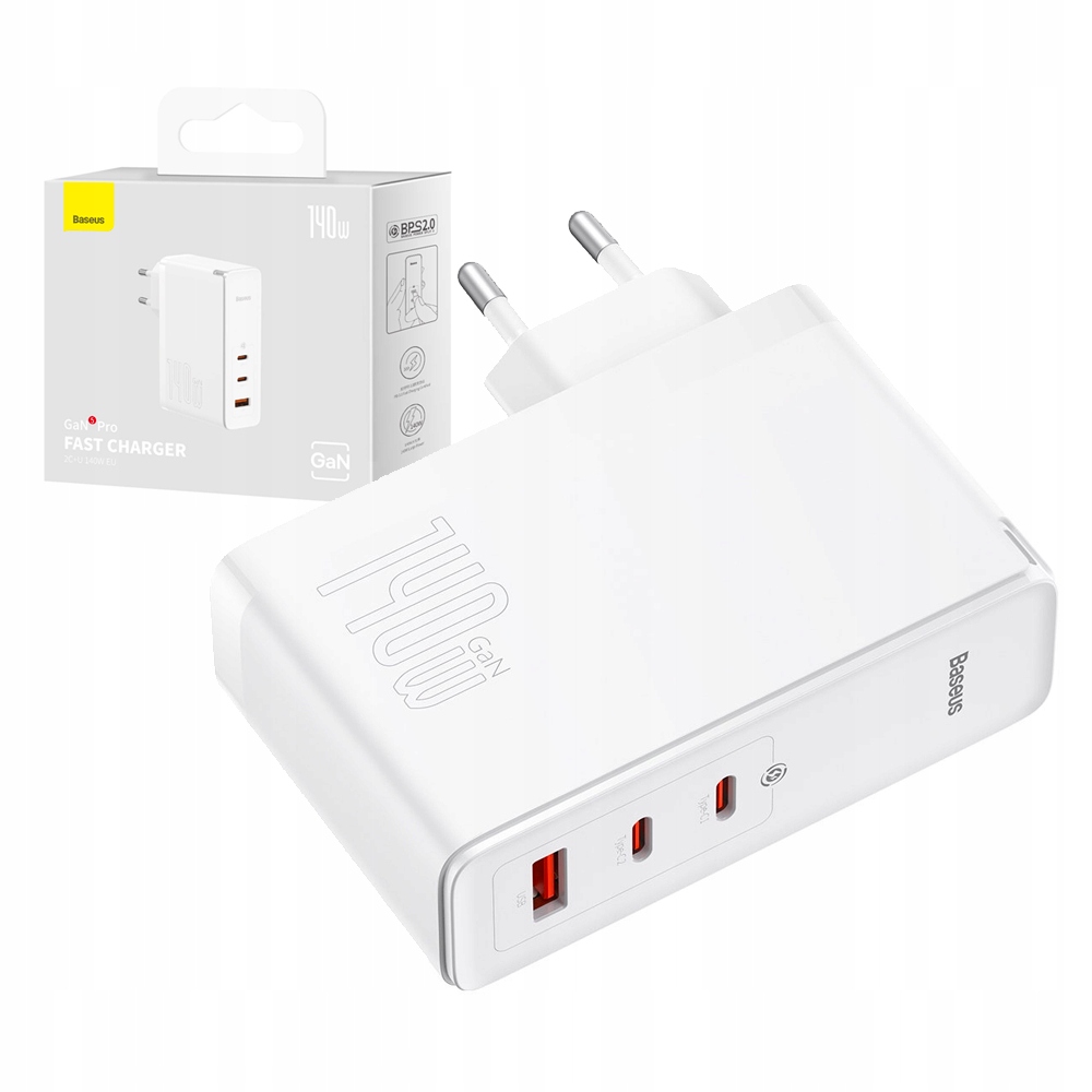 

GaN5 Ładowarka Sieciowa 140W 2x Usb C Usb Baseus