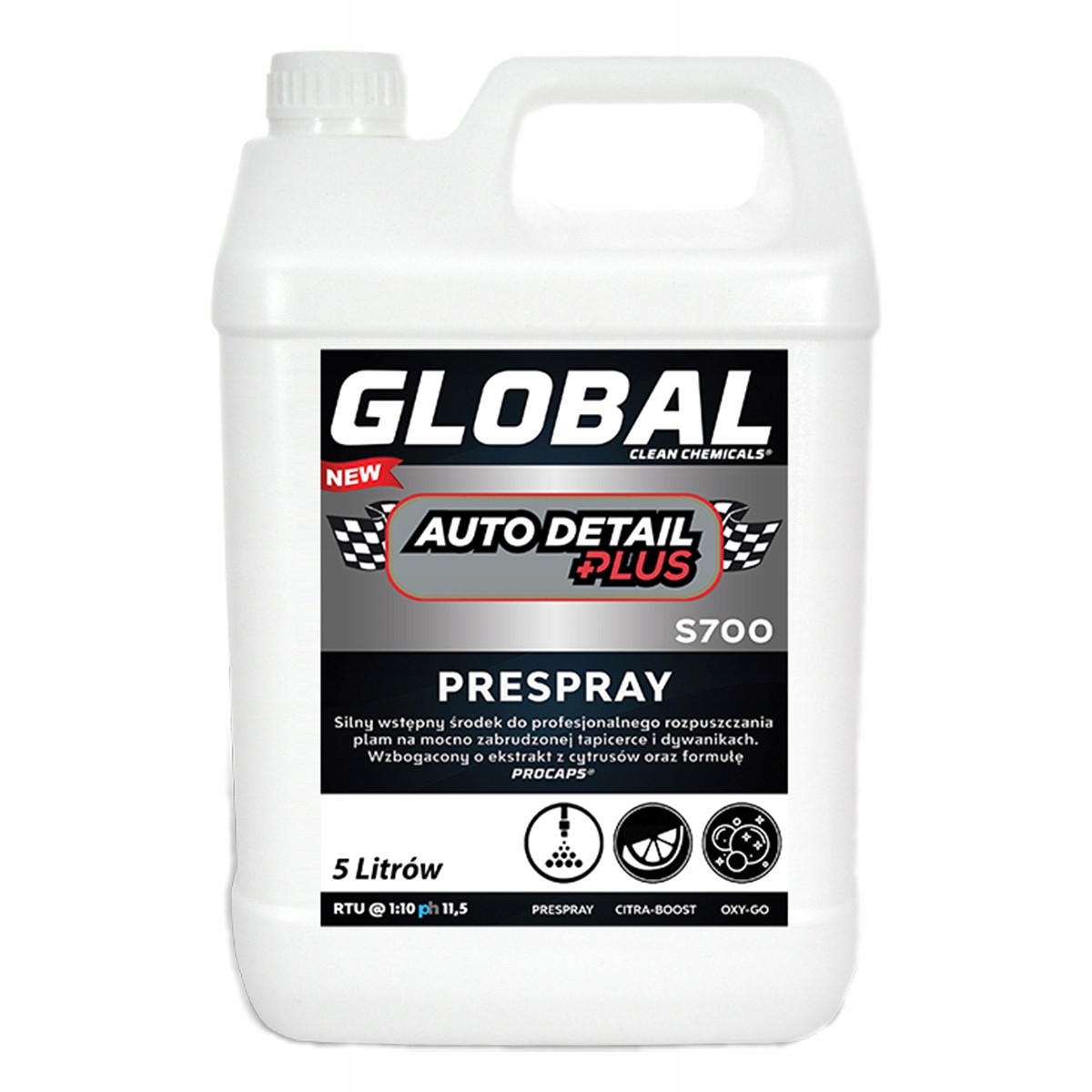 Global Auto Detail Plus S700 5L prespray prací prostředek na čalounění