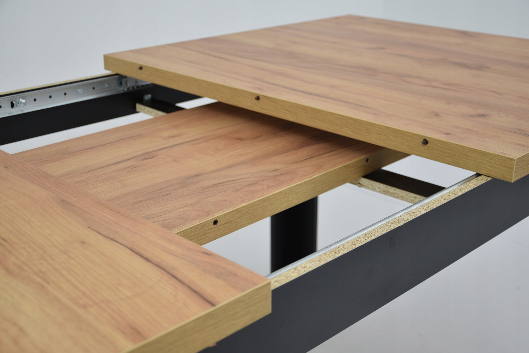 Duży zestaw STÓŁ ROZKŁADANY do 2m i 8 krzeseł LOFT Grubość blatu 3.2 cm