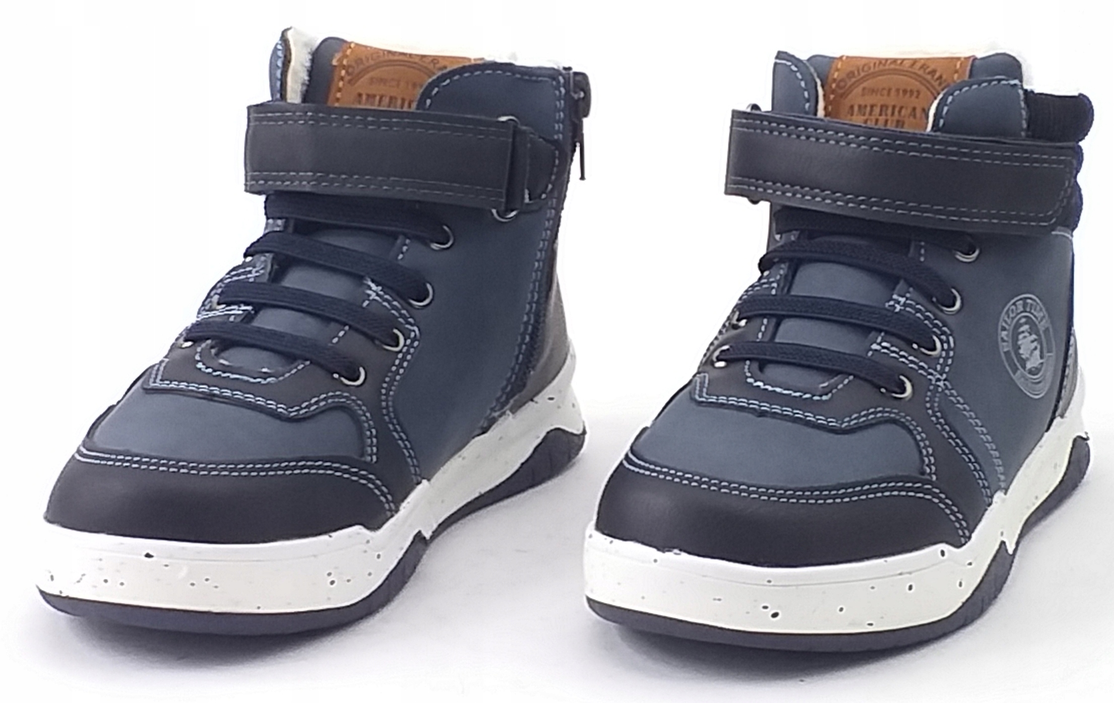 AMERICAN CLUB XD74 TRAPERY CIEPŁE TRZEWIKI DZIECIĘCE ZIMOWE GRANATOWE 29 Odcień granatowy