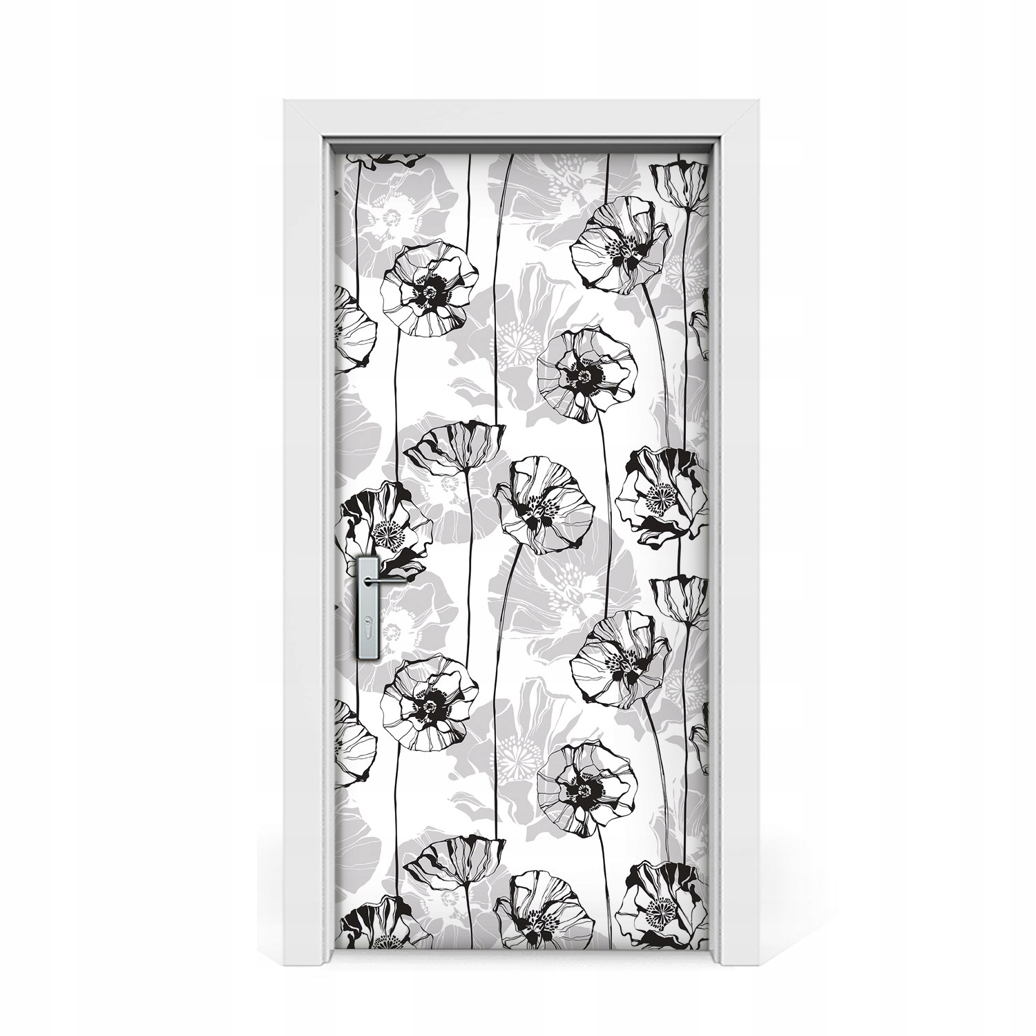 

Naklejka na drzwi Malowane kwiaty Glamour 95x205