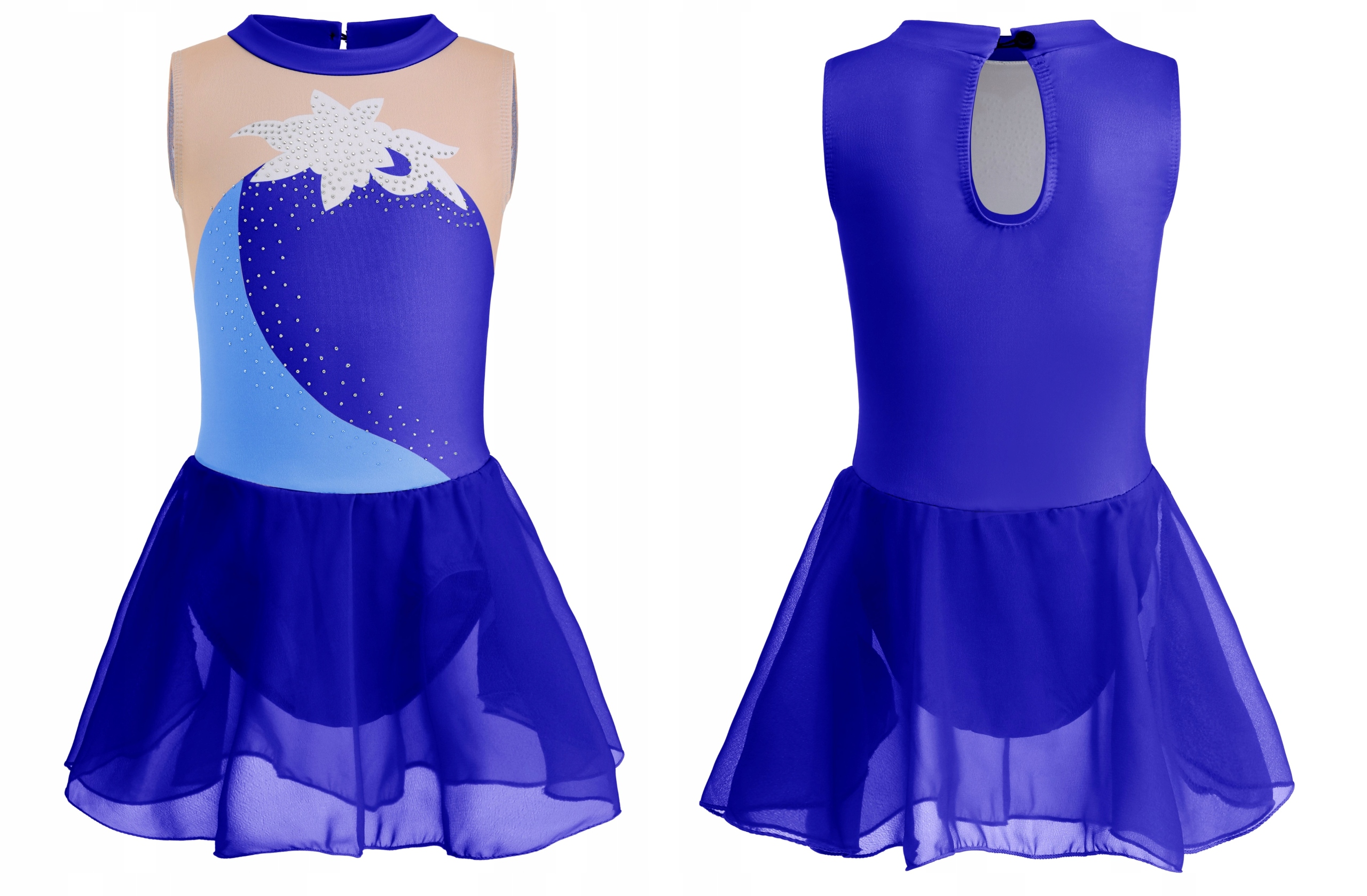 Baletní Body S Tylovou Sukní, Modré Zirkony 110