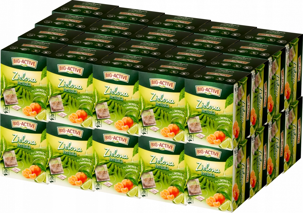 Herbapol Herbata zielona z limonką i mandaryn 20tb x40