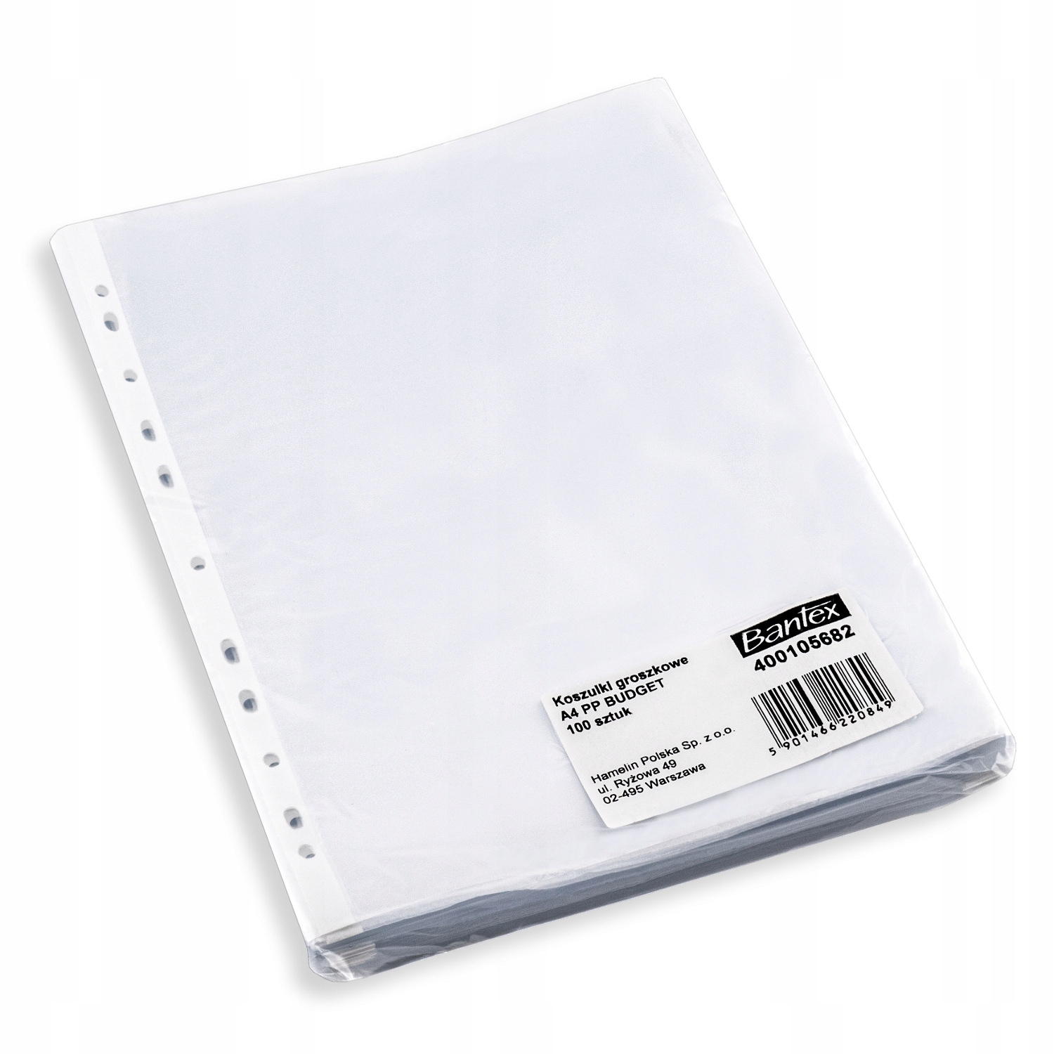 Koszulki groszkowe 100 szt na dokumenty A4 Kod producenta 400105682