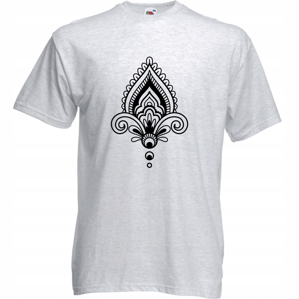 

Koszulka mandala symbol S ash szara