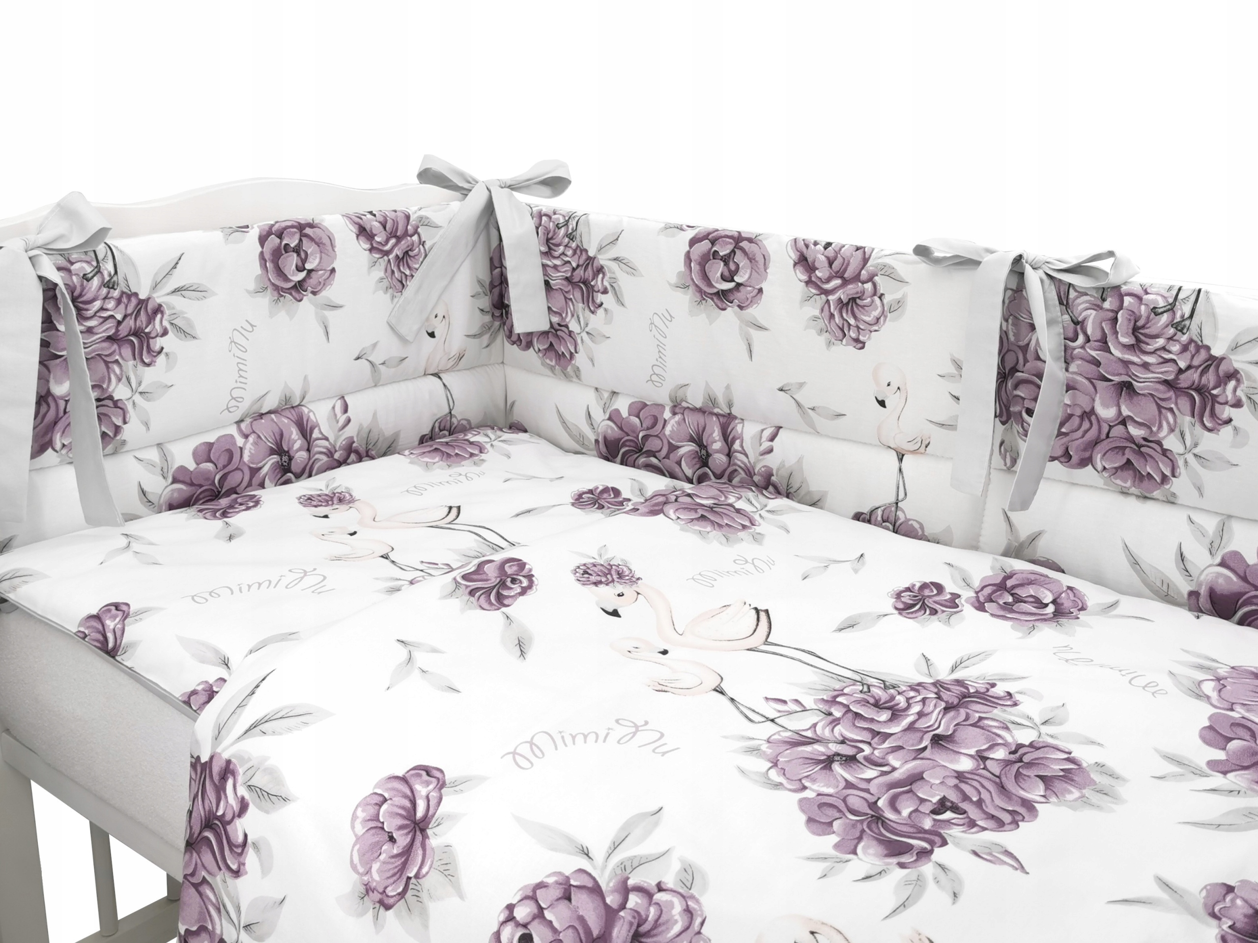 

Pościel dziecięca 3 el. Peonia Plum 120x90 Miminu