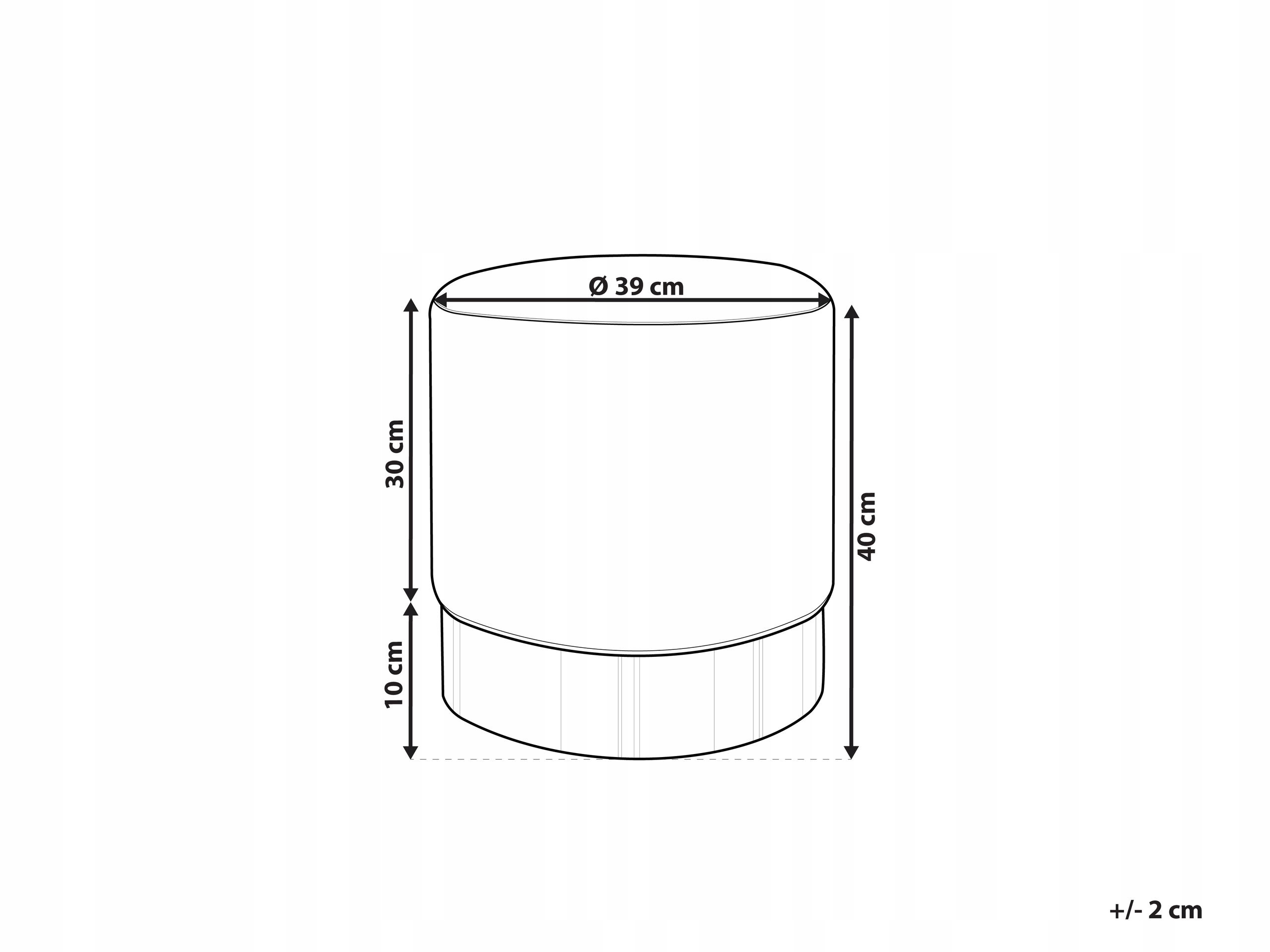 Puf podnóżek welurowy czarny ze złotym Marka Beliani