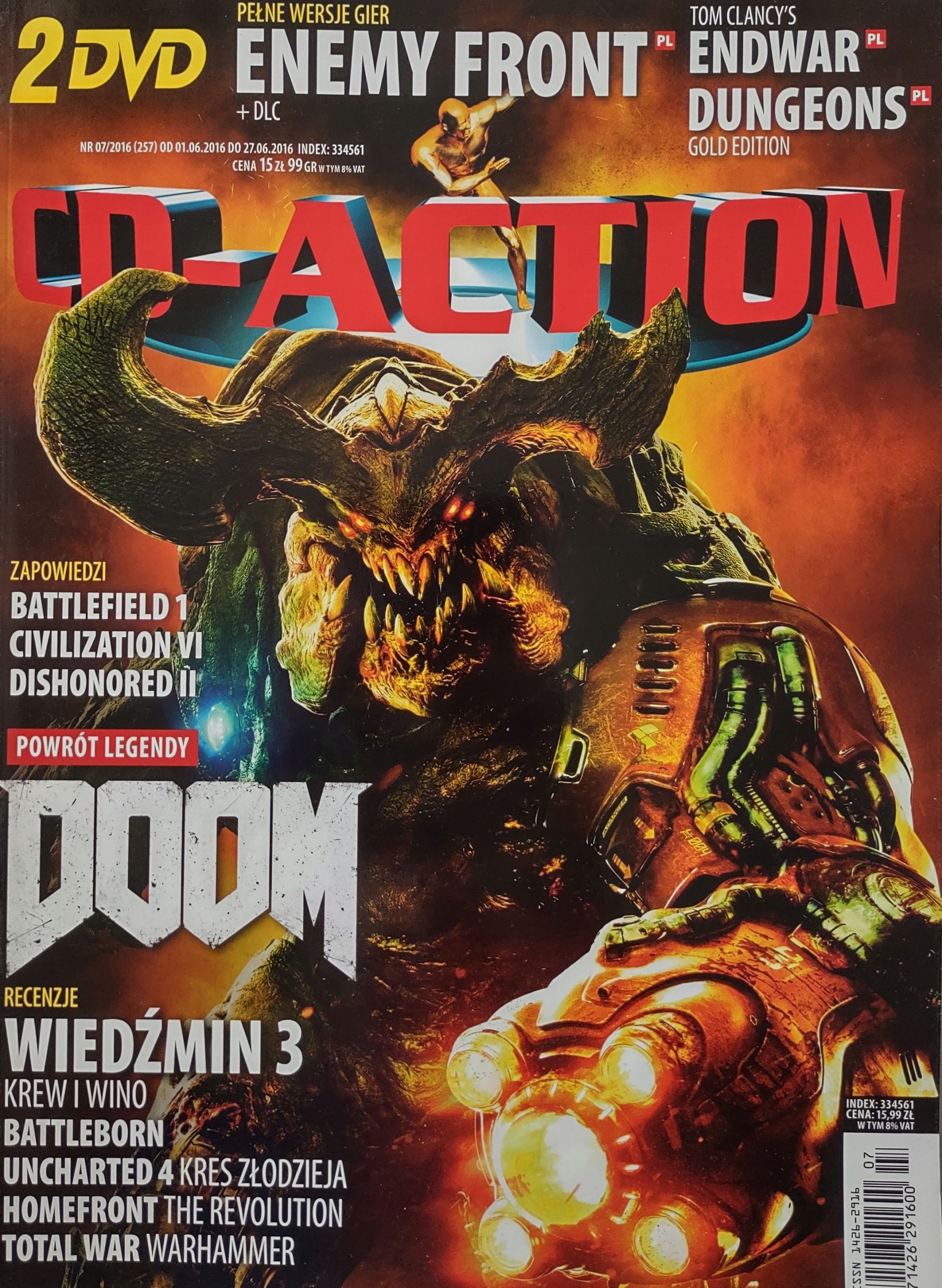 CD-Action 7/2016 brak płyt