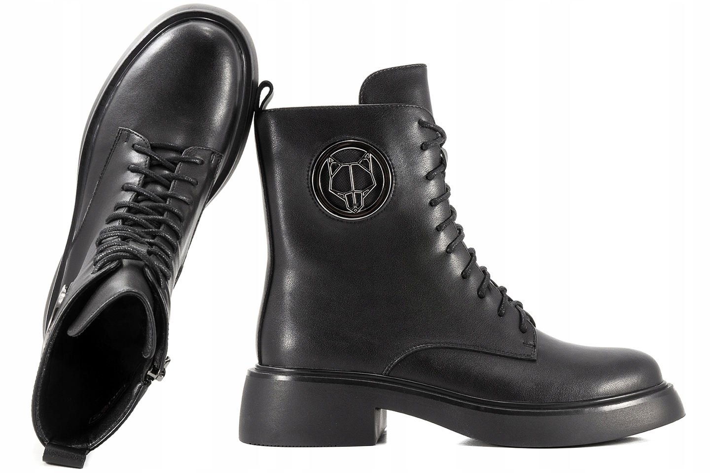 Filippo DBT6408 Dámské Kotníkové Boty Zimní Boty Kozačky Kůže černé 40