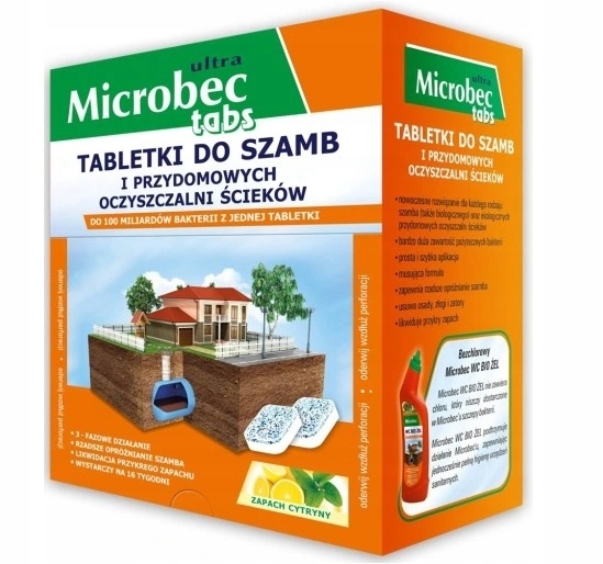 

Microbec Tabletki do szamb, cytryna, 20g