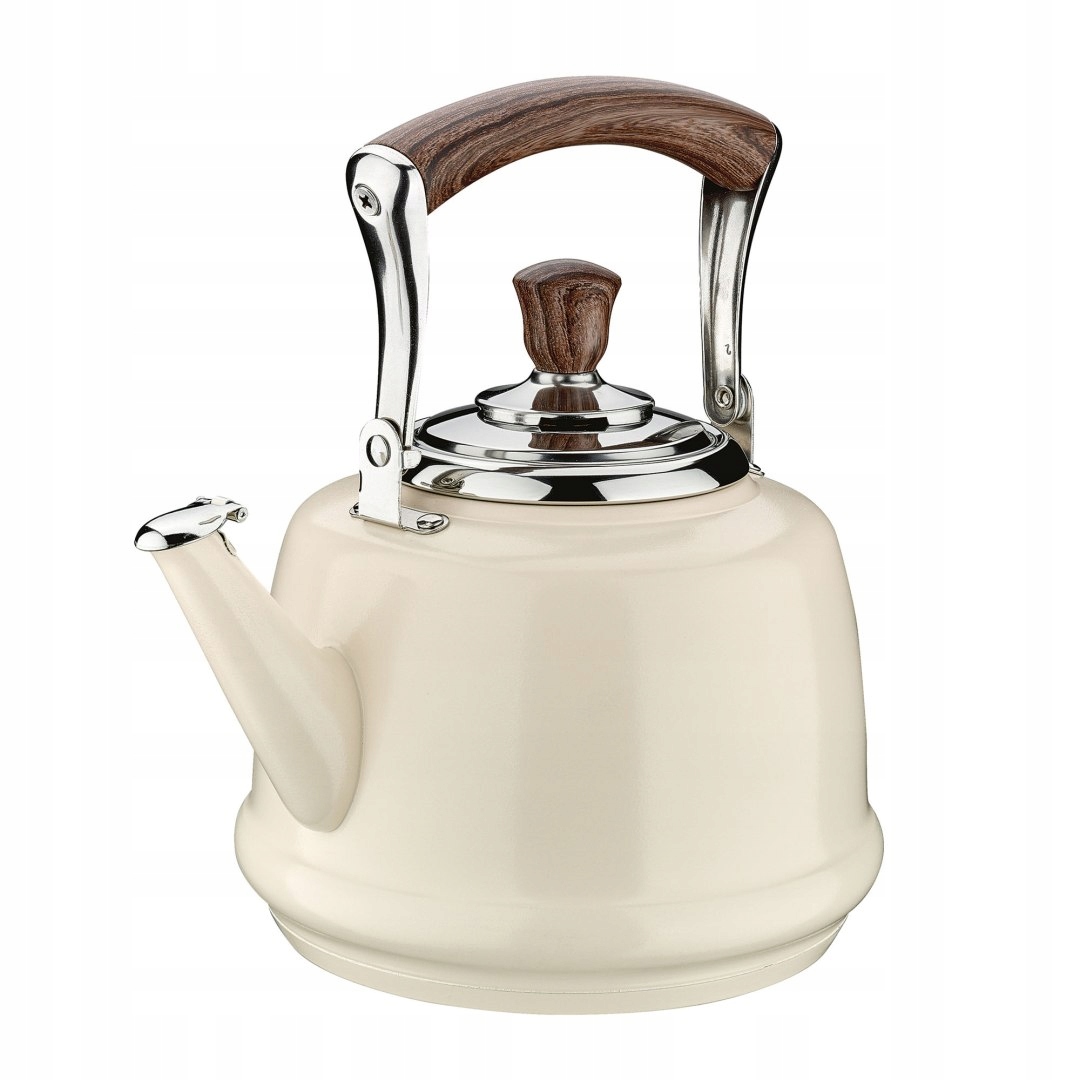 Tradičná oceľová Kanvica Cilio 1,2 l biela