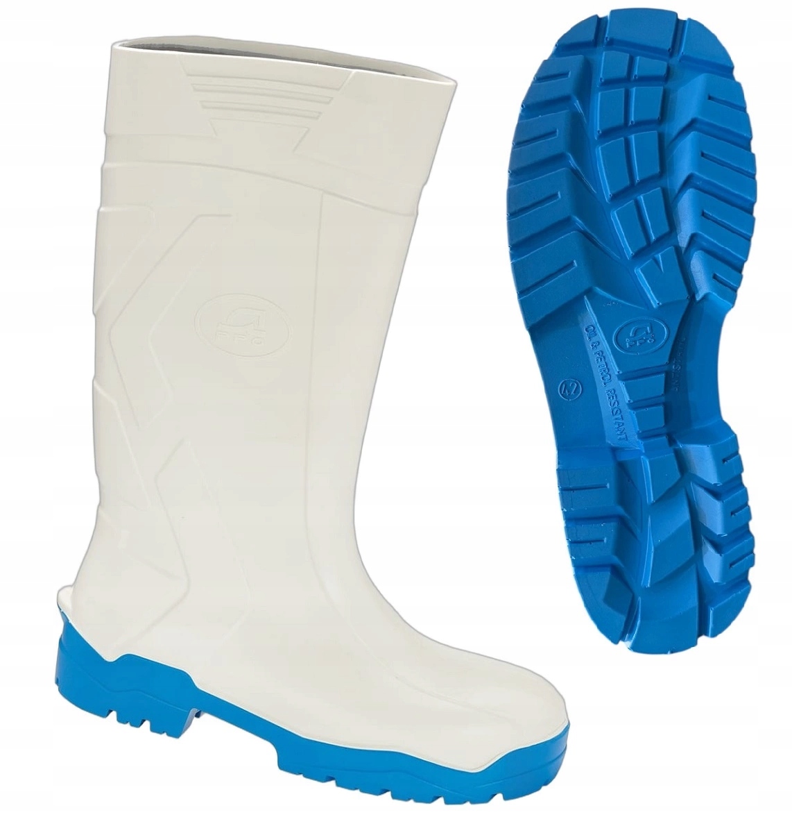 Holínky z polyuretanu Haccp bílé s podstavcem pro potraviny Ppo 1044 S4 45