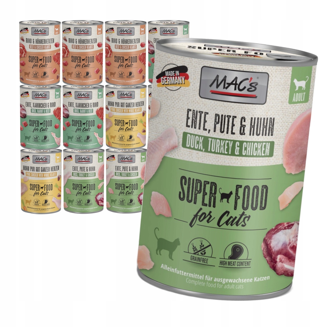 MAC's Cat Mokré Krmivo Pro Kočky Mix 4 Food 12x400 g