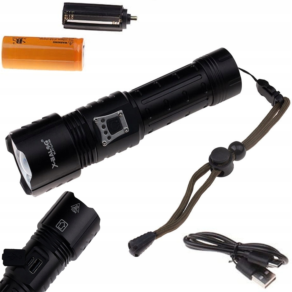 

X-balog Latarka Taktyczna XHP160 26650 Powerbank