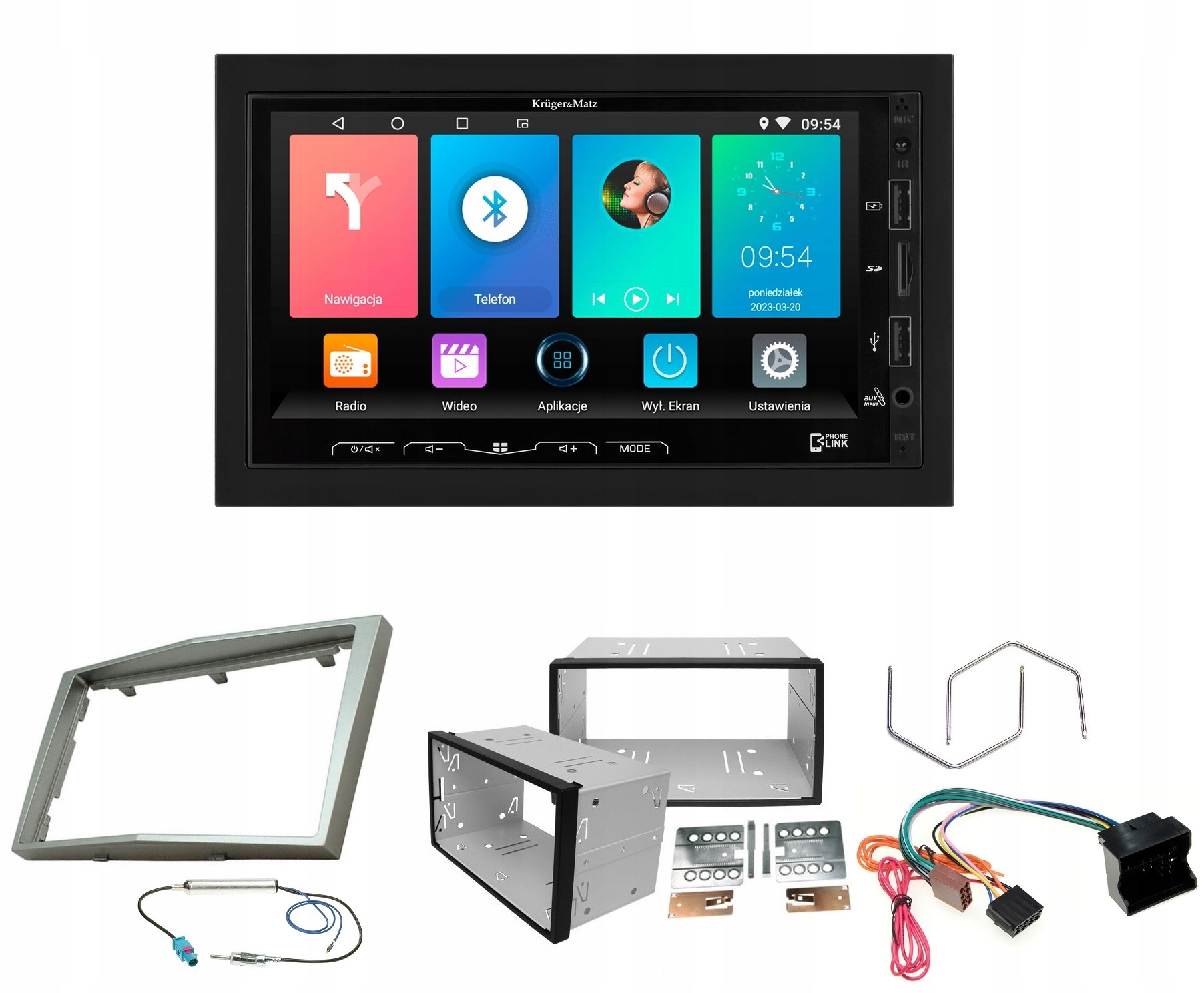 Bluetooth autorádio 2DIN Android Opel Zafira B Kruger&Matz KM2008