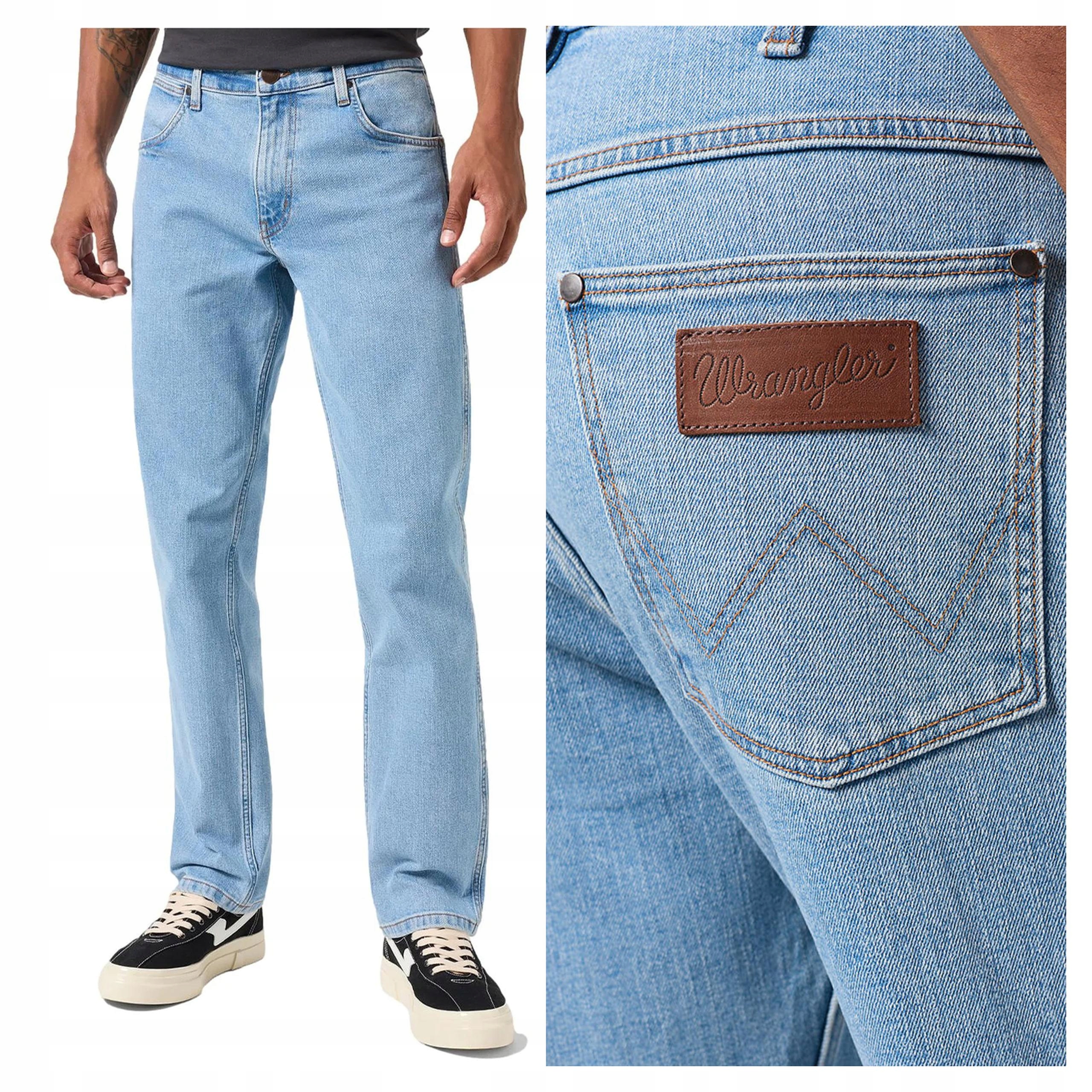 Pánské jednoduché džínové kalhoty Wrangler Greensboro 32/34