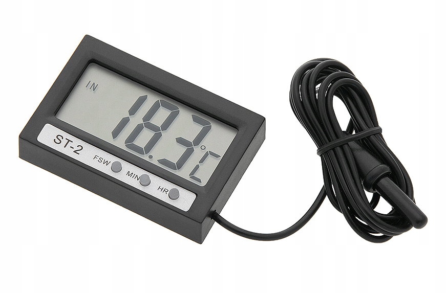 Termometr miernik temp. zewnętrz./wew ST-2 czarny