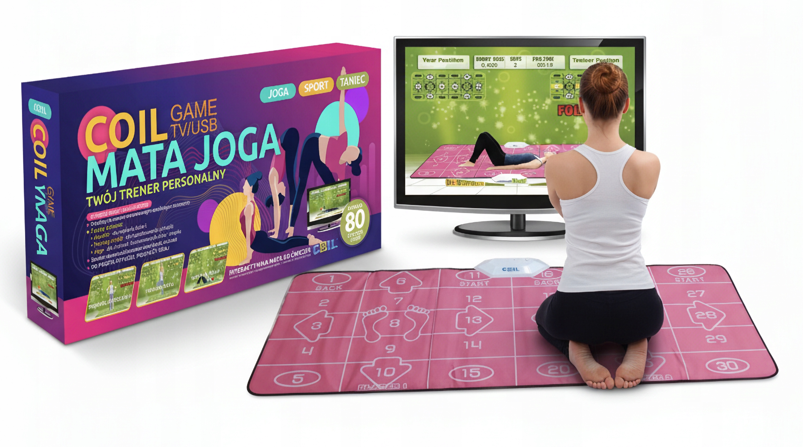 Podložka Sport Jóga Hudební Dvojitá Taneční Hra Pro Děti Wifi 32BIT 7V1 Televize