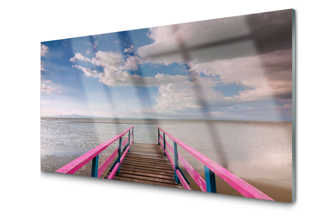 

Panel szklany dekor Dekor Most Morze 140x70