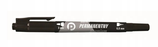 

Marker permanentny dwustronny, czarny