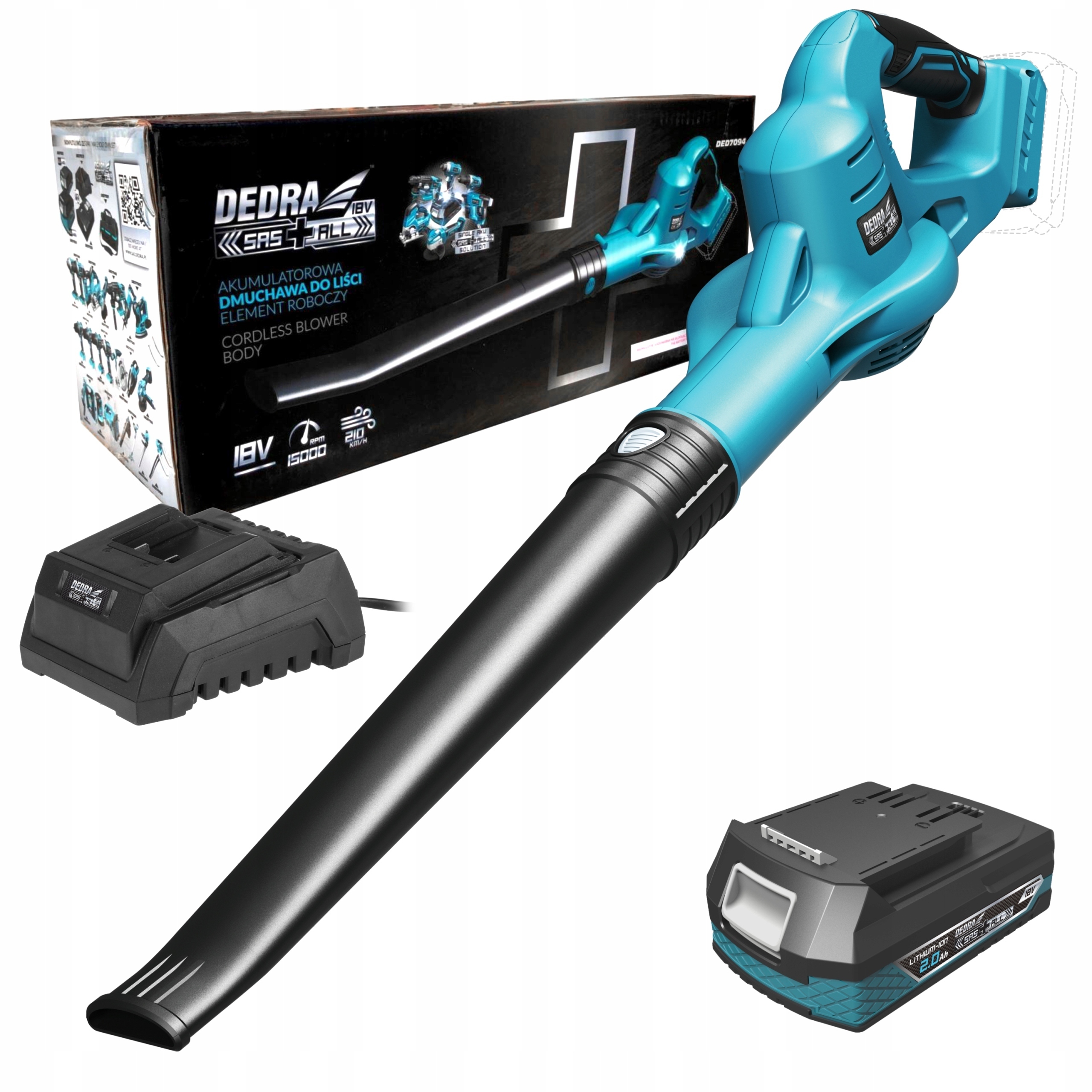 DEDRA DMUCHAWA DO LIŚCI ODKURZACZ AKU 18V SAS+ 2Ah