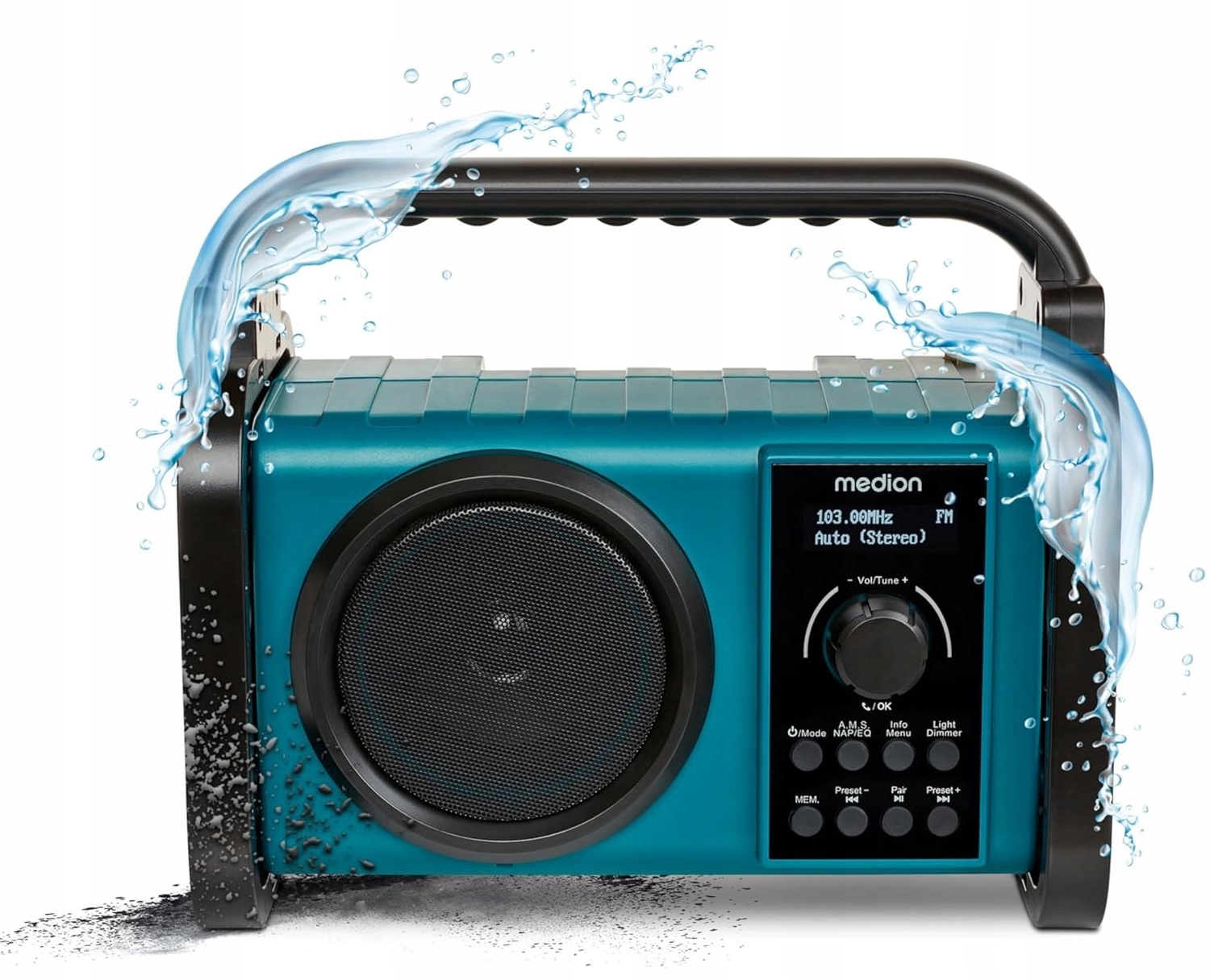 CYFROWE RADIO BUDOWLANE DAB+ FM BLUETOOTH MD43877 LED IP44 WYTRZYMAŁE Kod producenta Medion