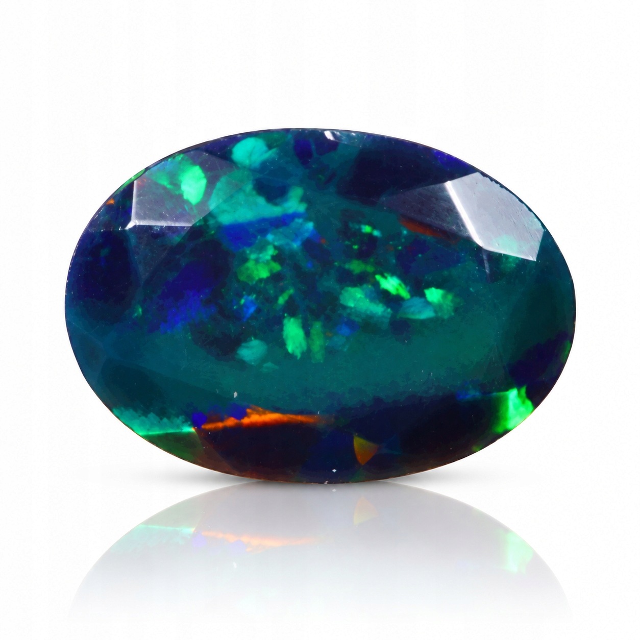 Přírodní opál černý 1.20 ct Ovál Etiopie certifikát Wbd