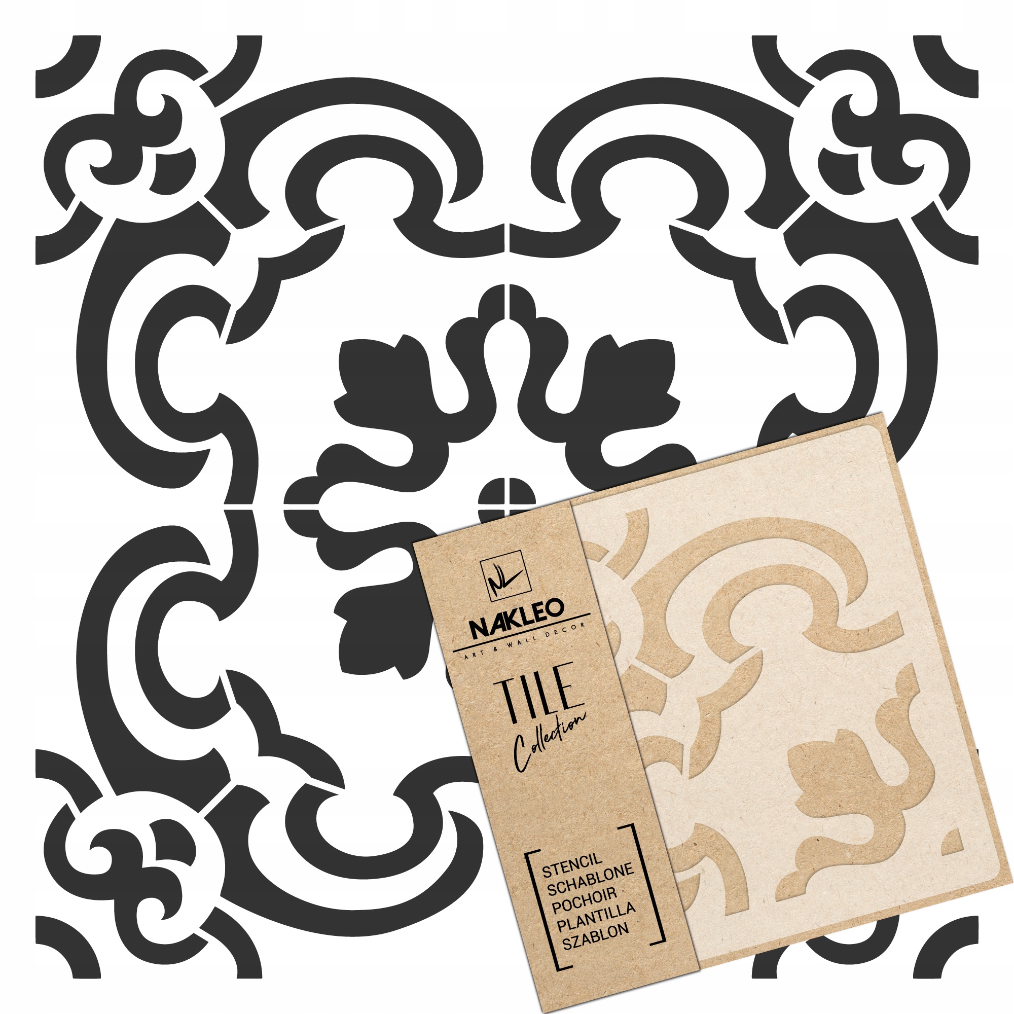 SZABLON MALARSKI do kafelków płytek ENNA 30x30