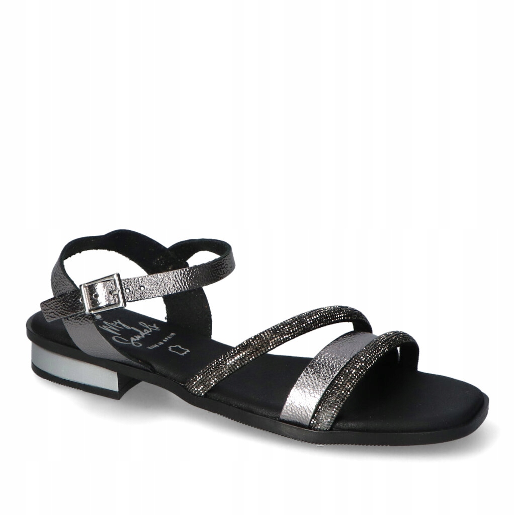 Dámské sandály Oh my Sandals ocelové/stříbrné Lico kožené 40