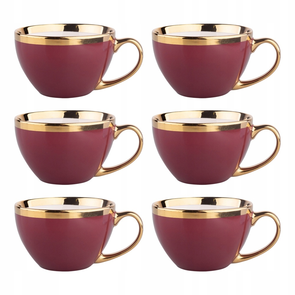 

Filiżanki Do Kawy Aurora Gold Komplet 6SZT Glamour