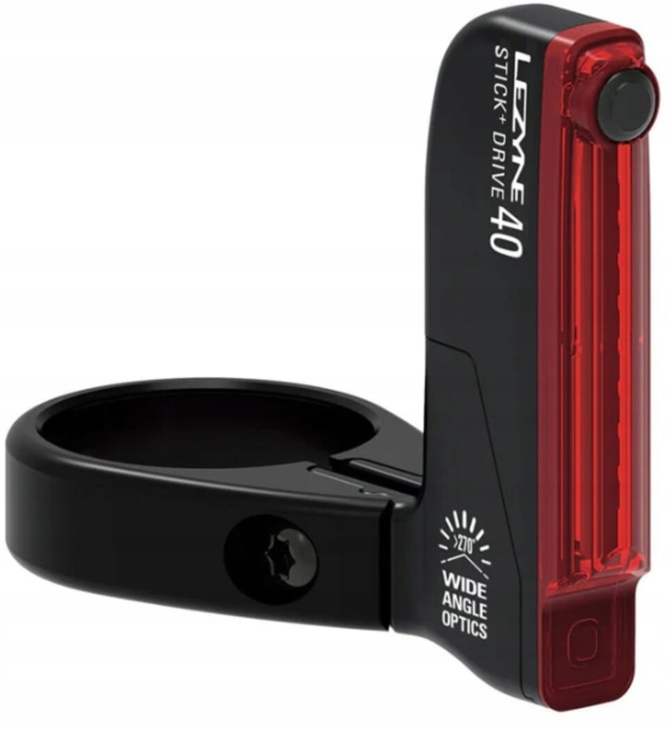 Zadní světlo s objímkou tyče Lezyne Stick+ Drive Seat Clamp 34,9-35,4 mm