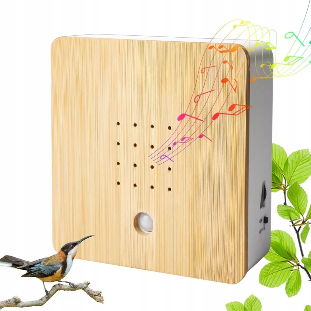 Detektor ruchu z dźwiękiem ćwierkania ptaków do łazienki, przedpokoju,biura