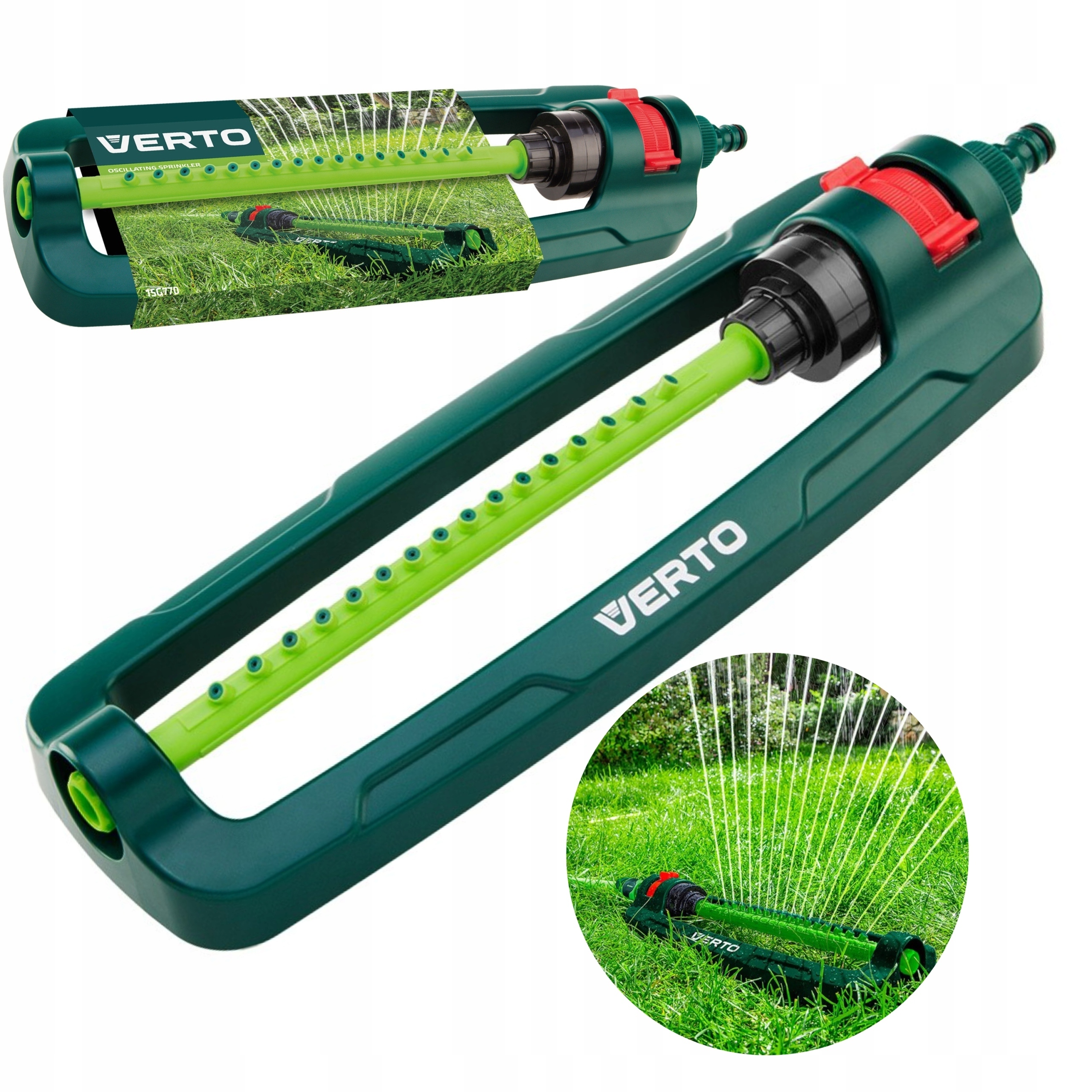 VERTO ZRASZACZ WAHADŁOWY OGRODOWY OSCYLACYJNY REGULOWANY 16 DYSZ 15G770