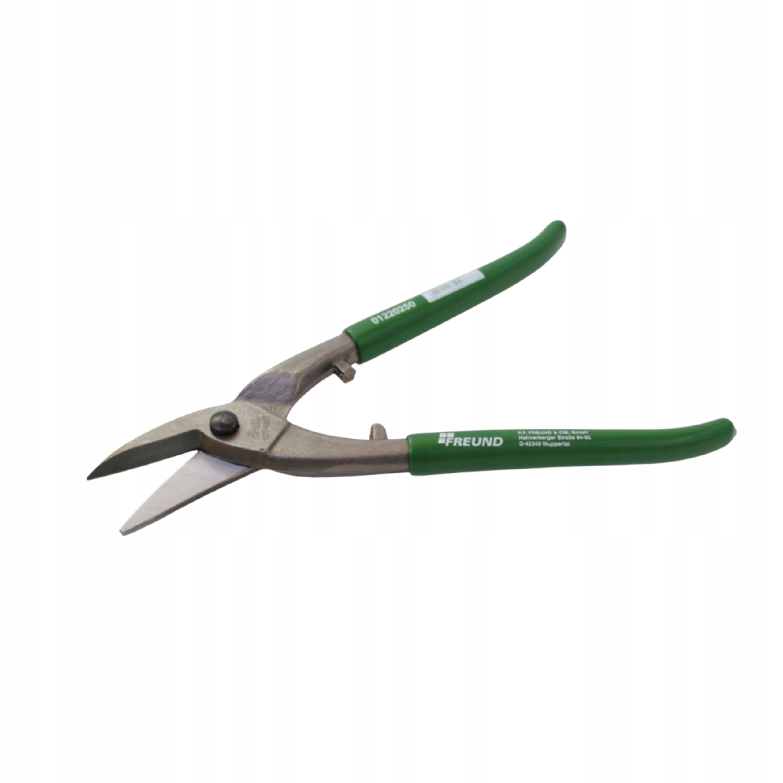 Pravé dírkové nůžky zelené Freund 01220250
