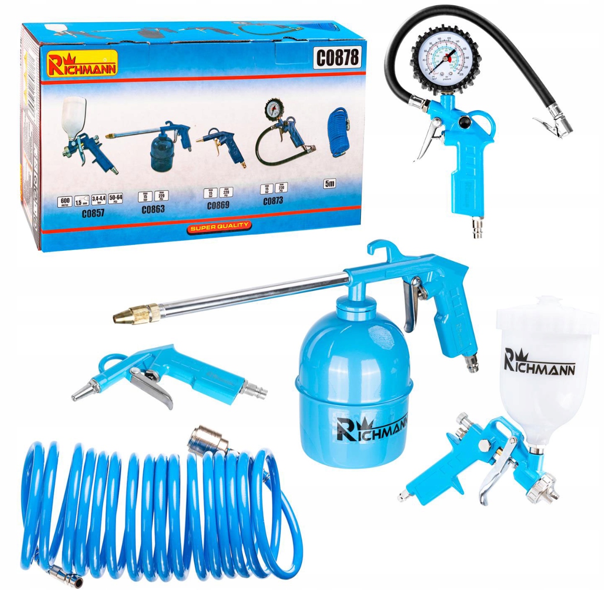 Zestaw lakierniczy 5cz. RICHMANN C0878