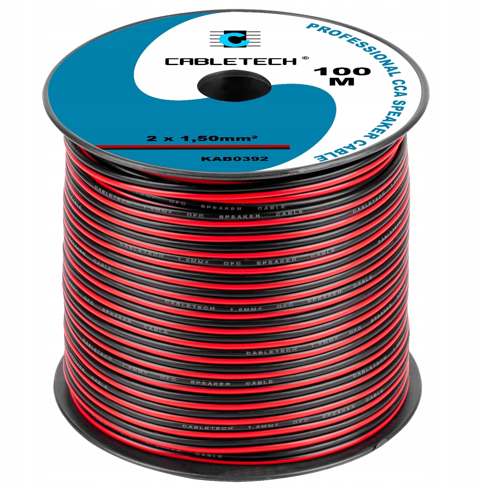 1m KABEL Zasilający TAŚMA LED 2x1,5mm Solidny CCA