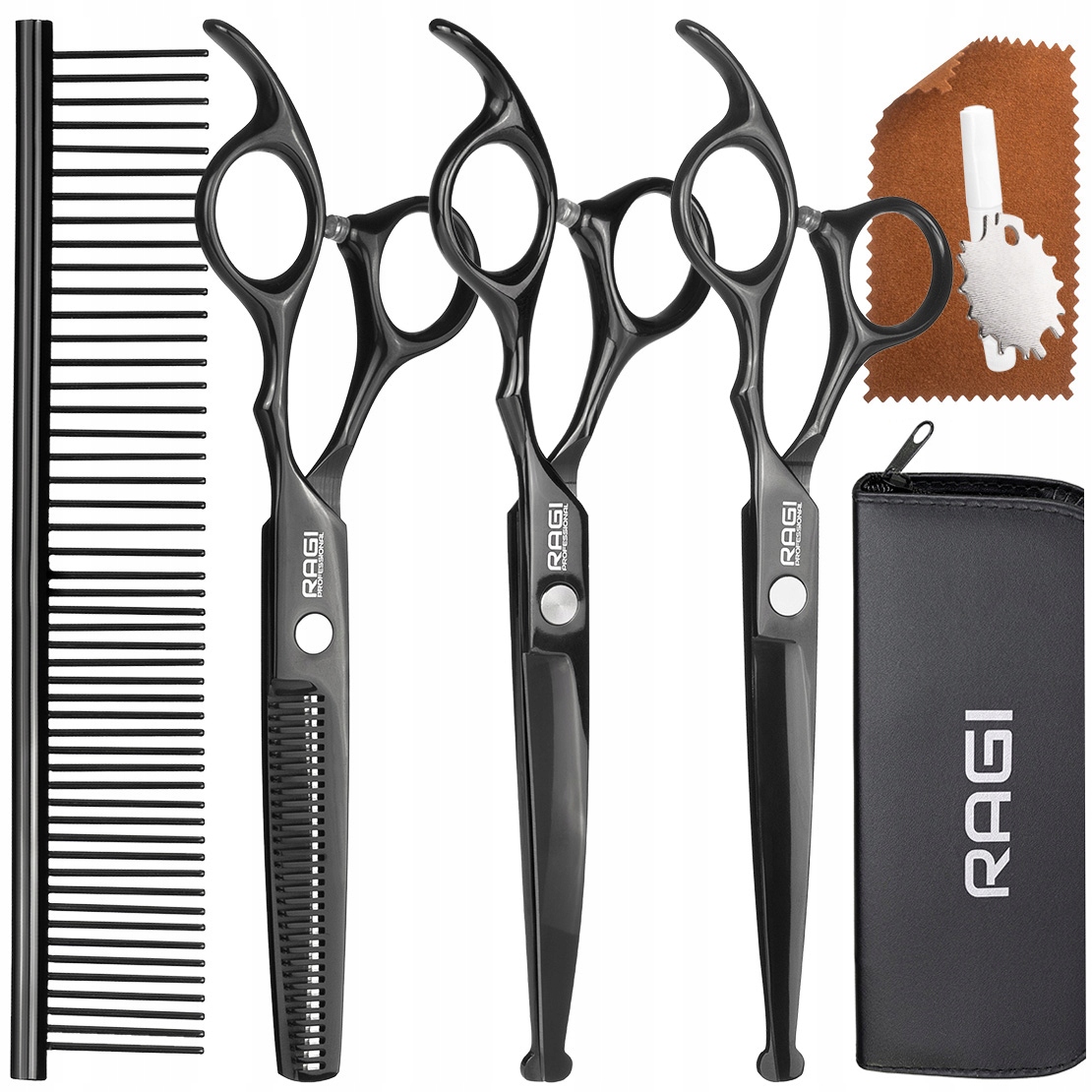 Levně Nůžky Na Stříhání Psů Profesionální Sada Na Stříhání 3 X Nůžky