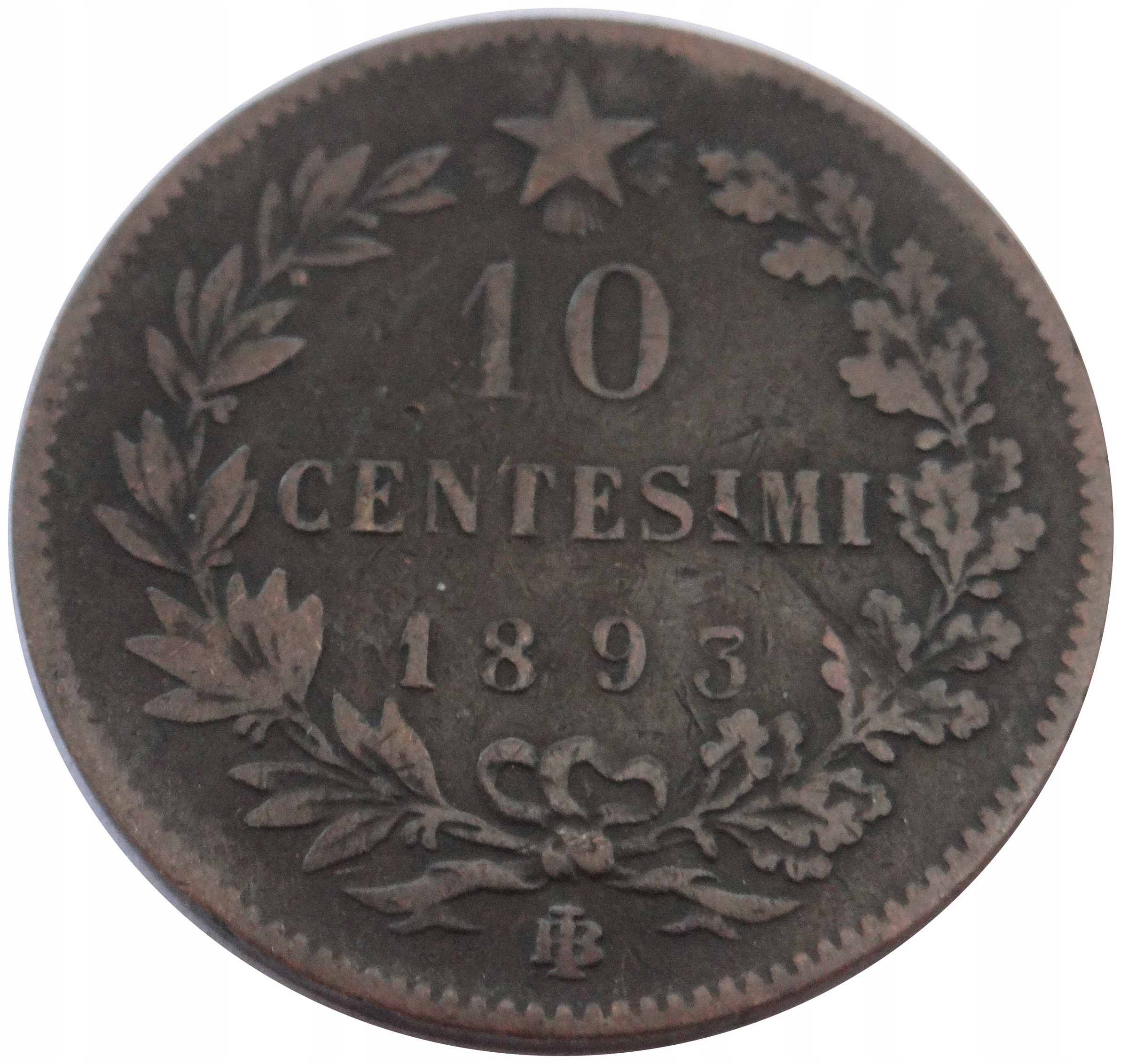 [10779] Włochy 10 centesimi 1893