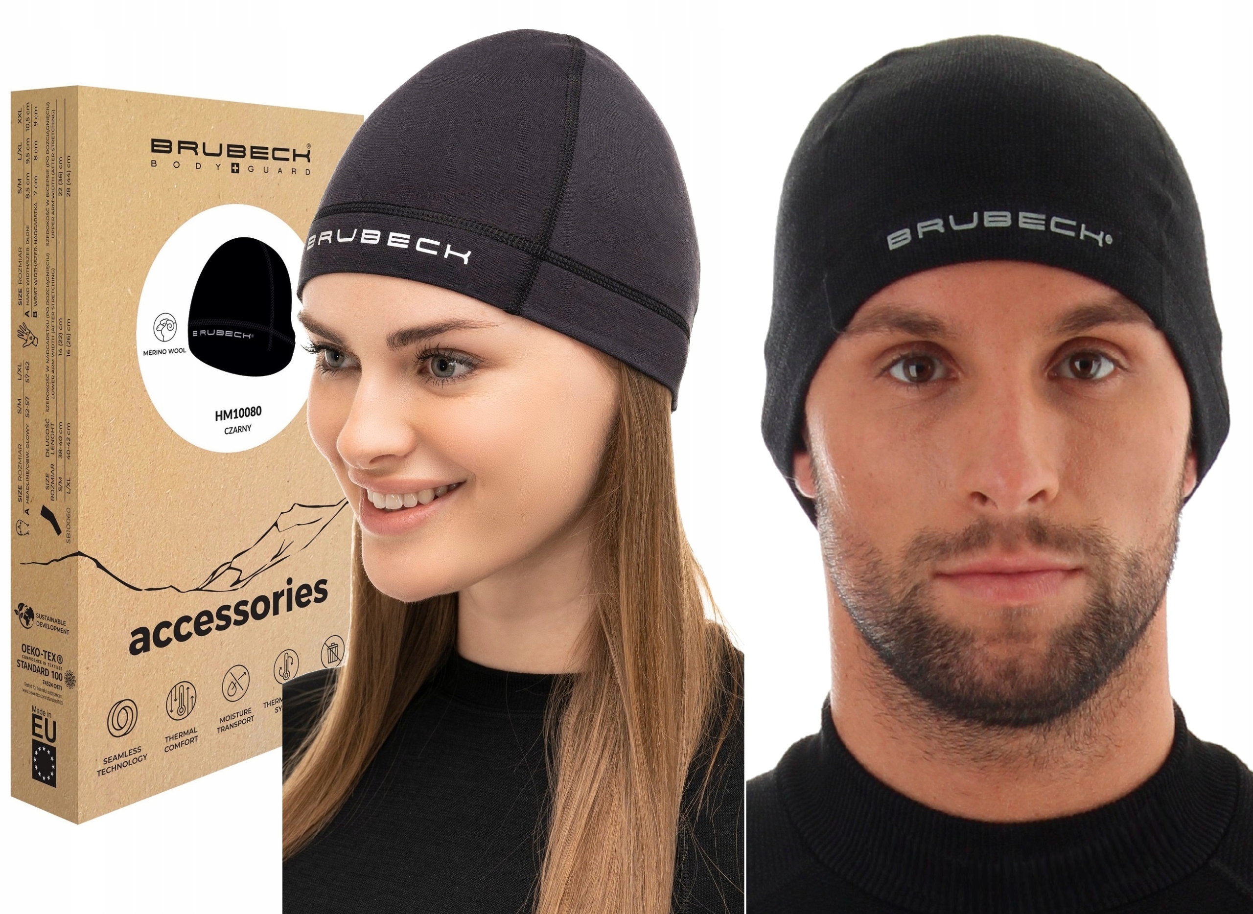Brubeck Active Wool Termoaktywna Turystyczna Dopasowana Do Głowy Czapka 2XL