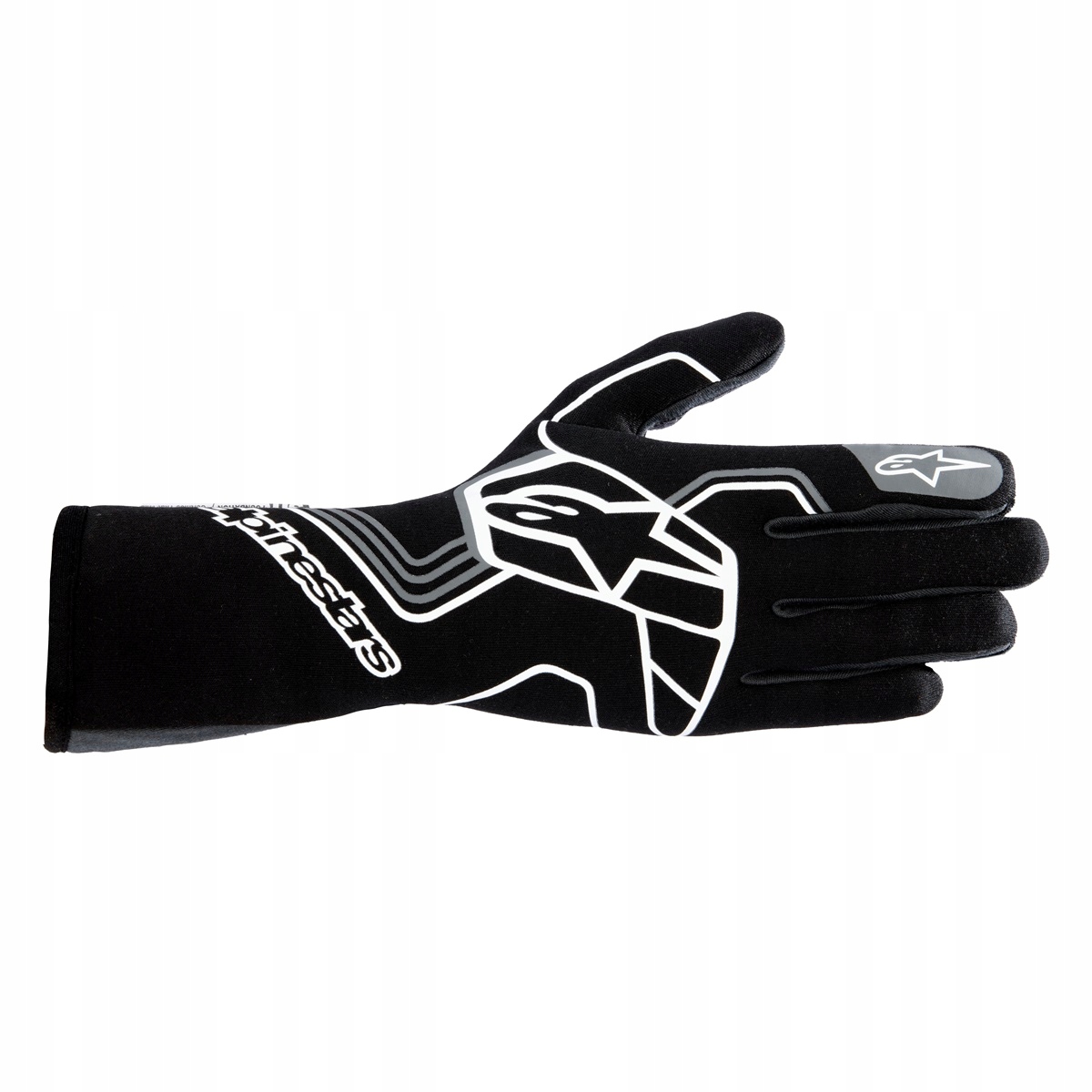 Rukavice Alpinestars Tech 1 Race v4 Fia čierno-biele veľ XXL
