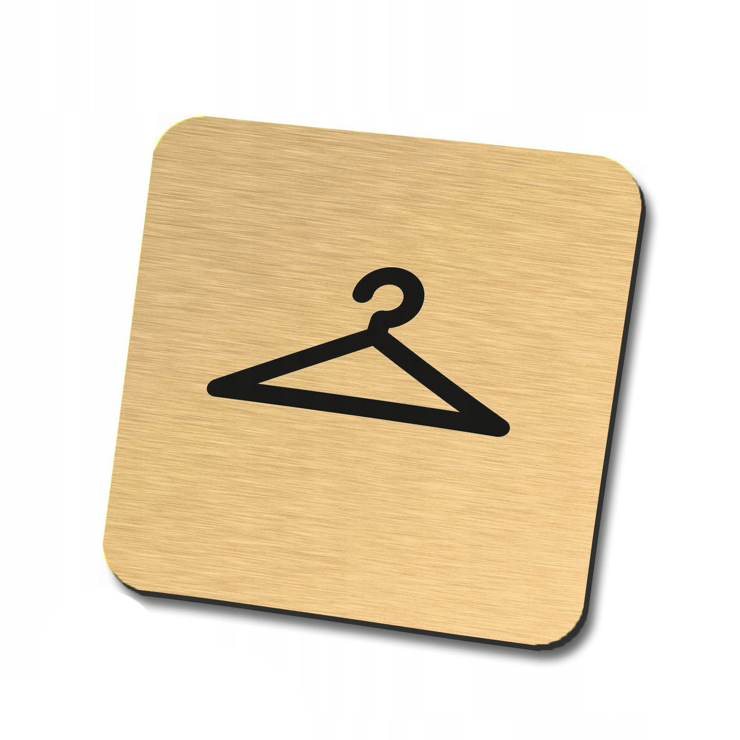 Złota tabliczka informacyjna szatnia 10x10 cm