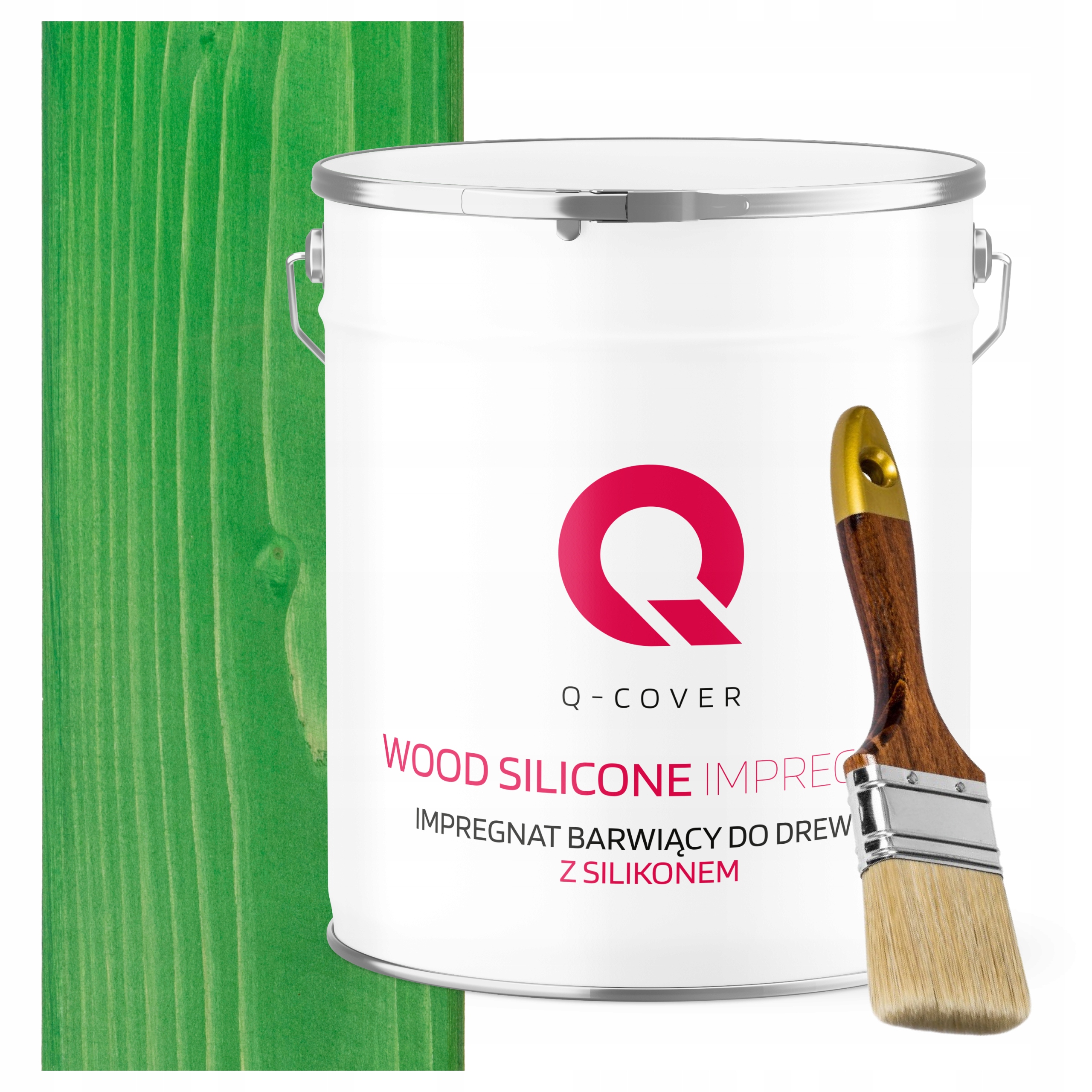 Impregnace Na Dřevo Extra Barva Se Silikonem Chránící Zeleň Mátovou 5 L Štětec