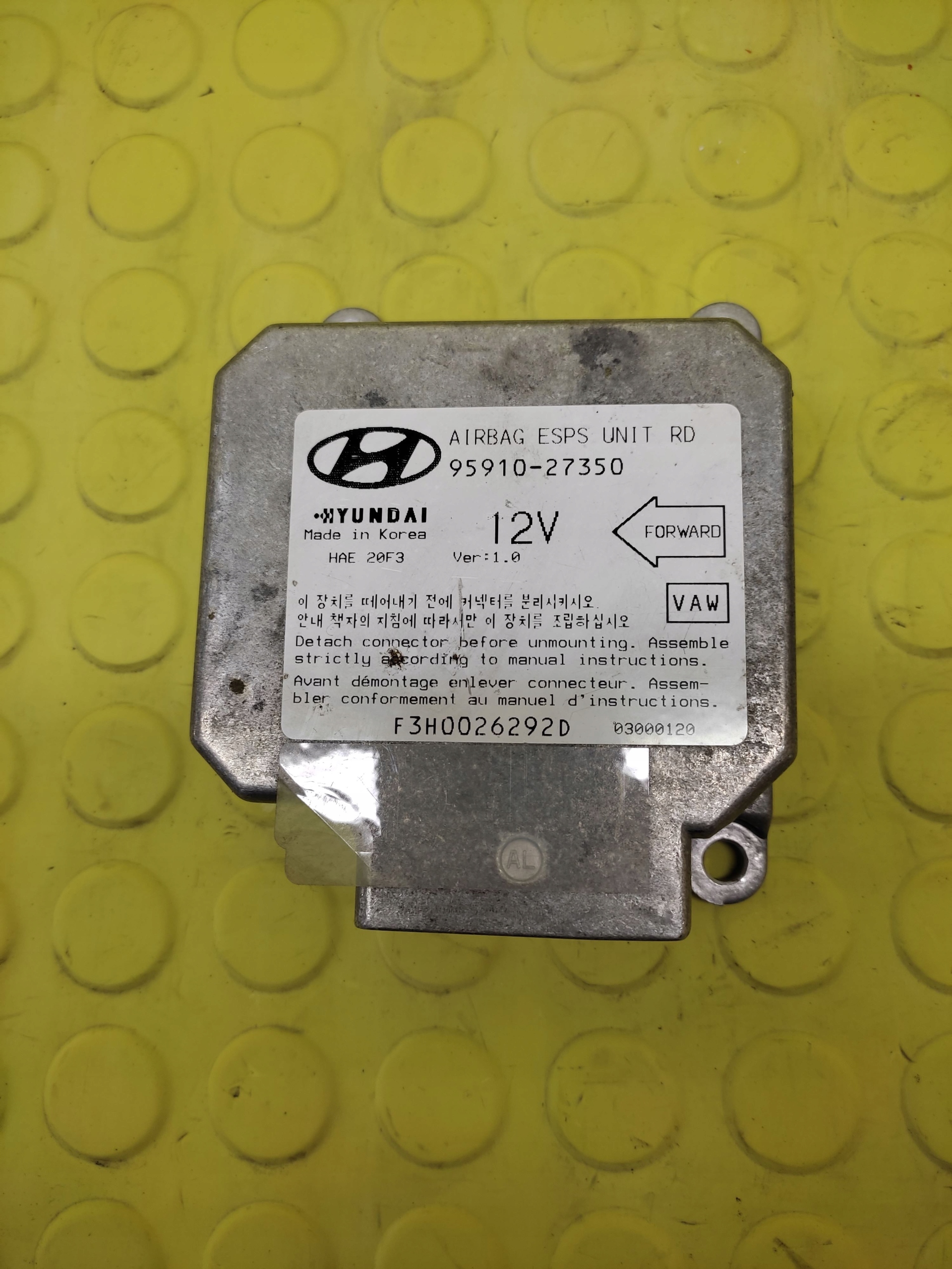 HYUNDAI COUPE SENSOR AIR BAG 9591027350