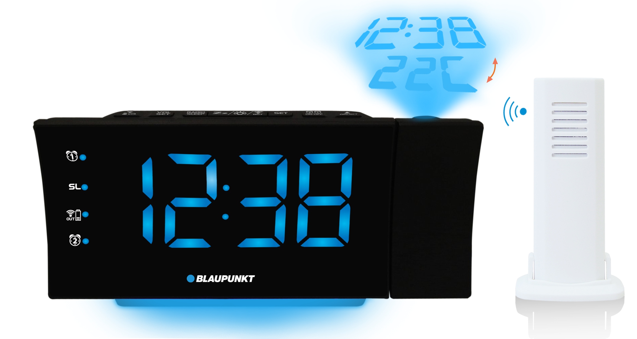 

Radio Budzik Blaupunkt CRP81 Usb Projektor Temp