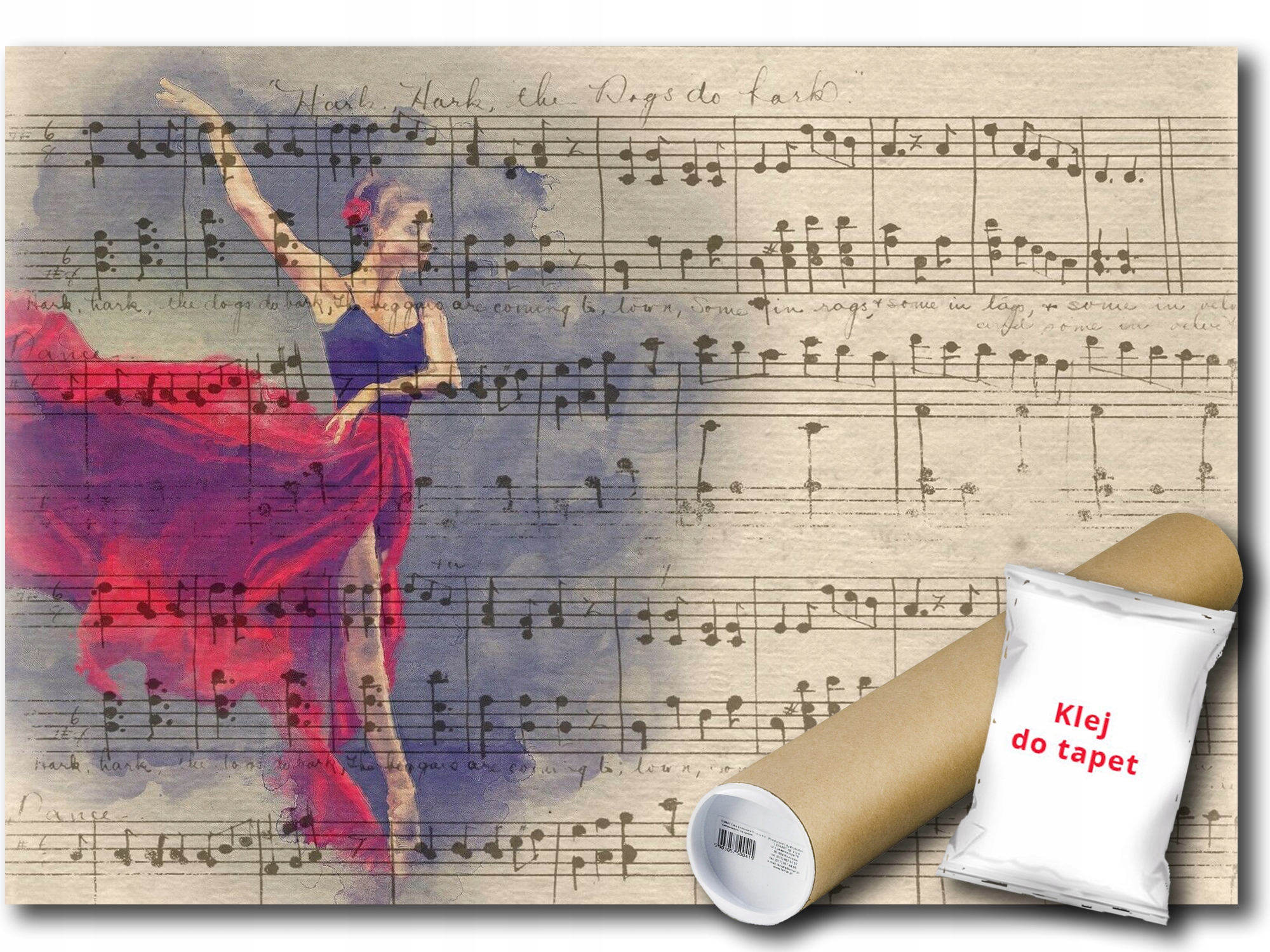 Fototapeta Vinylová Hudba Tanec Noty 254x184