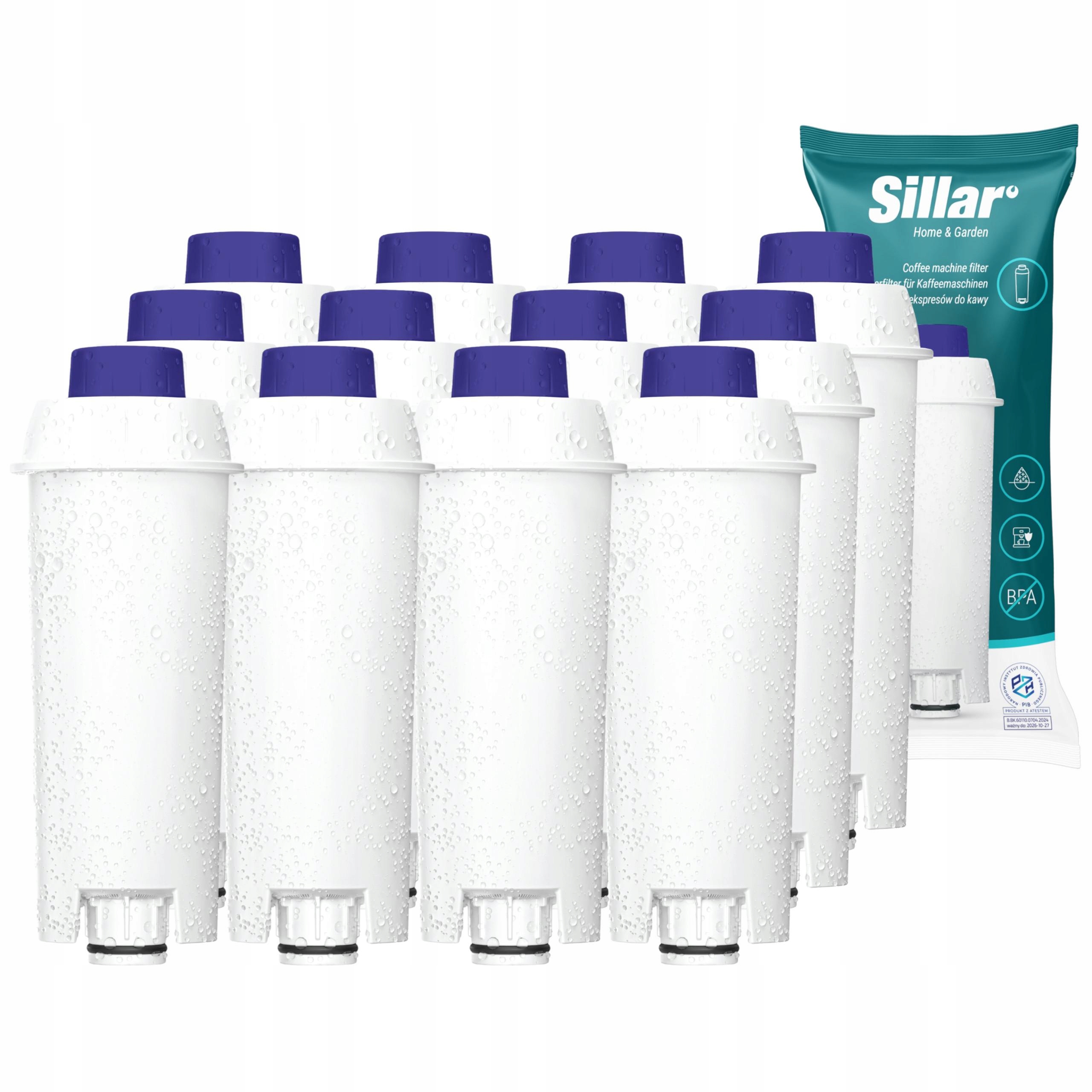 12 x filtr do kávovaru Delonghi Dinamica Plus Ecam Eletta – náplň Sillar