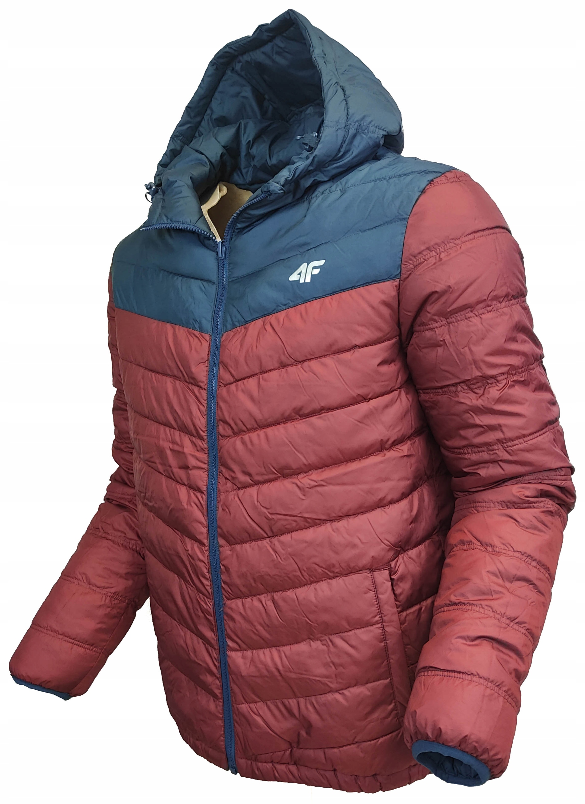 4F KURTKA ZIMOWA DWUSTRONNA BORDO GRANAT MĘSKA M Model H4Z21-KUMP010