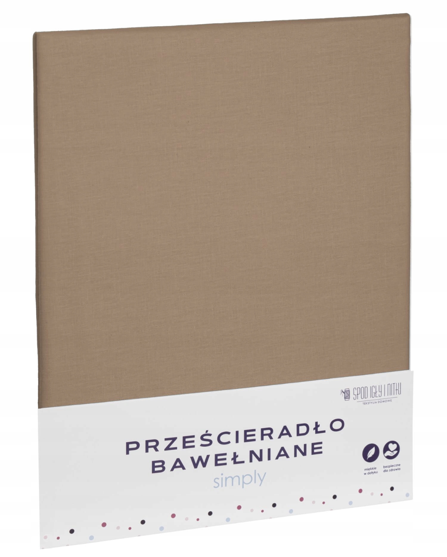 

Beżowe Prześcieradło Bawełniane Bez Gumki 220X240
